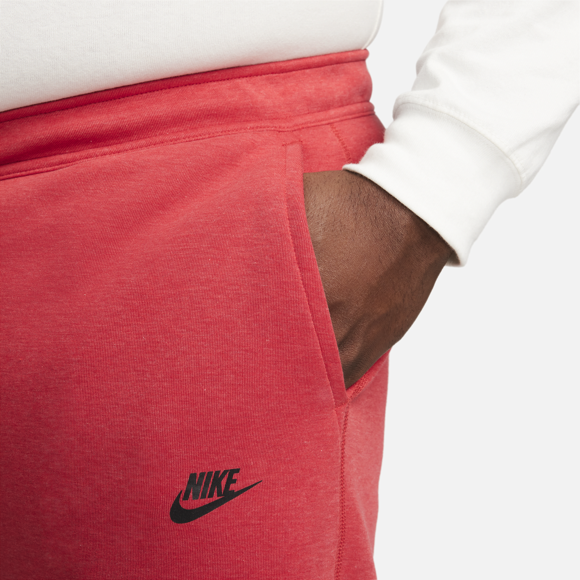 Nike sportswear tech fleece rouge hot sale