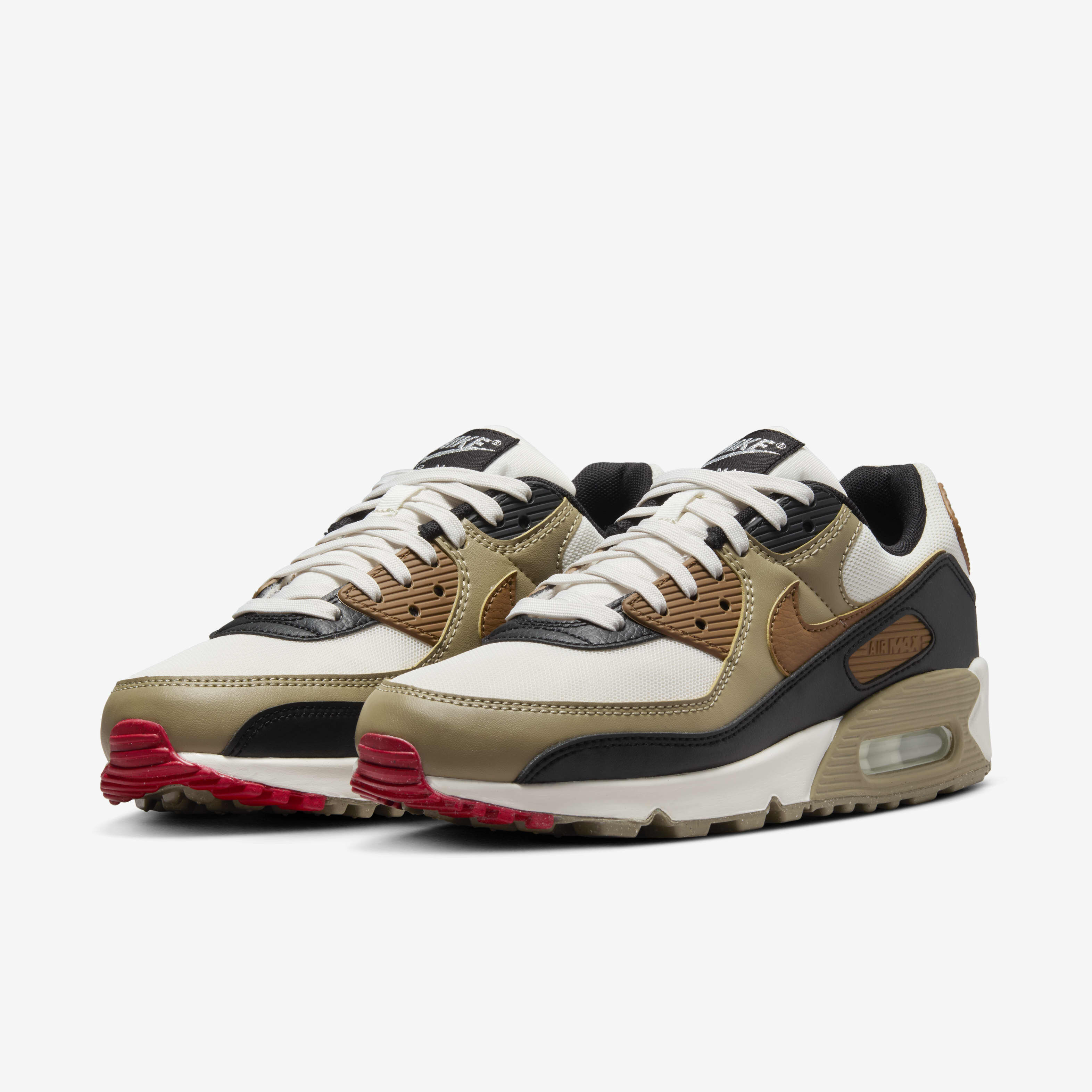 Buy Nike Air Max 90 Women s Shoes Phantom Black Fire Red Light British Tan Nike Saudi Official