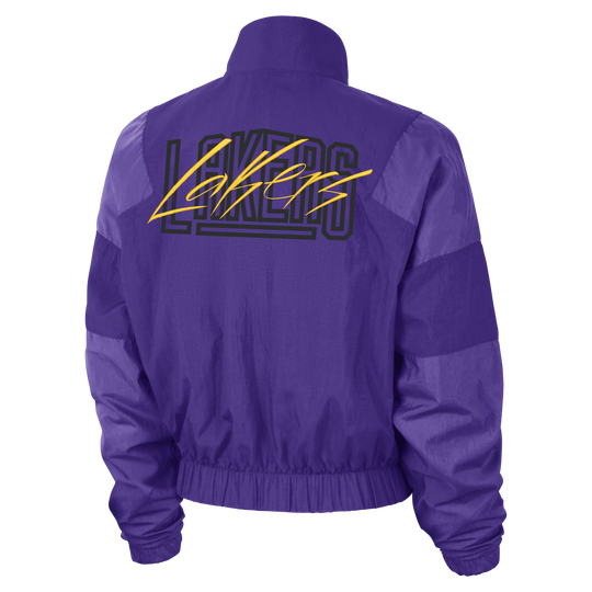 Shop Los Angeles Lakers Courtside Women s Nike NBA Lightweight