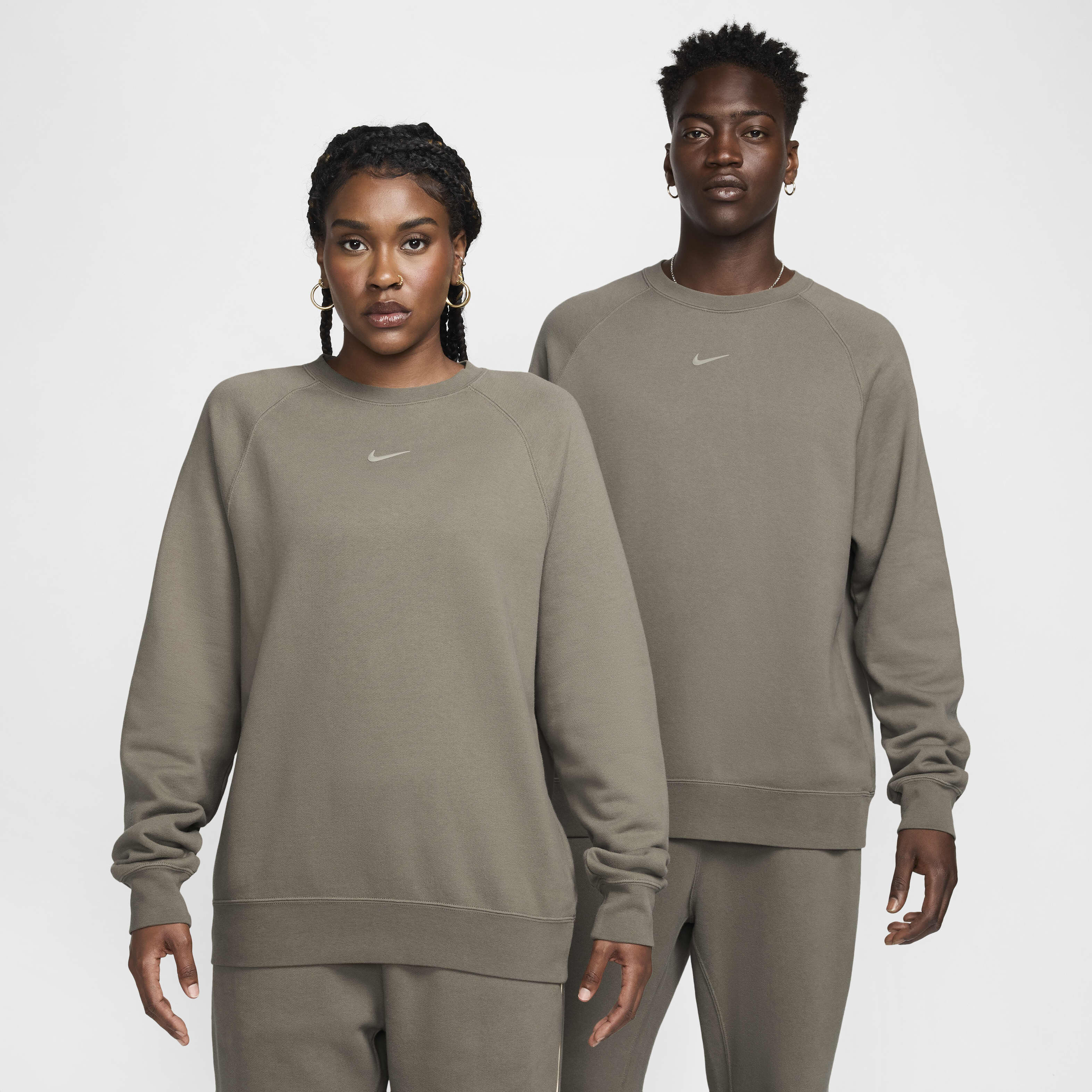 olive grey nike crewneck