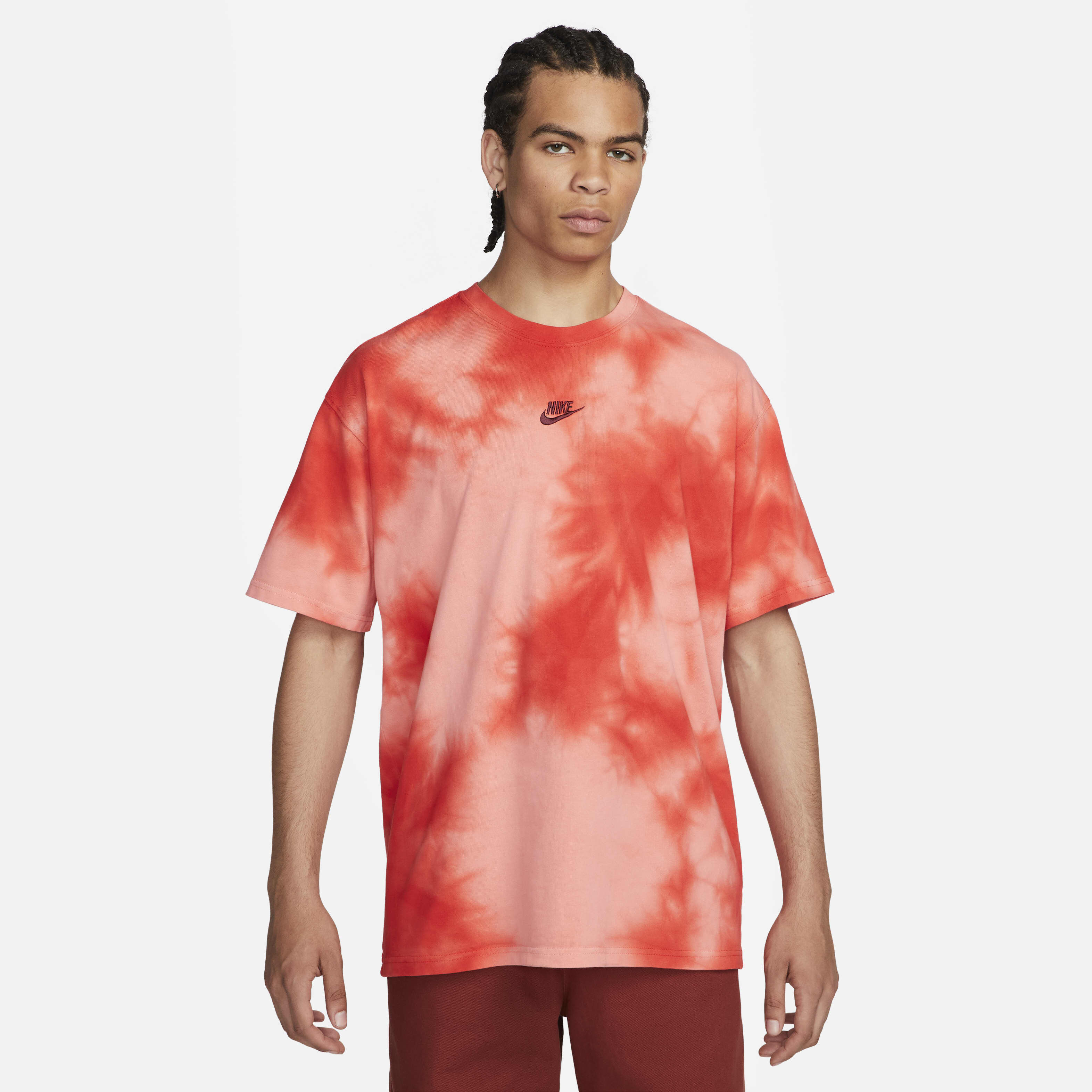 ★ Nike★ Sportswear T-shirt W Guava Ice IF0368838 IF0368-8 Nike SB Striped Embroidered Max90 Skate Tee Guava Ice