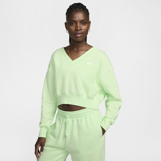 تيشيرتات وقمصان-نايكي, نايكي سبورتسوير فينكس فليس, تيشيرت كروبد في-نك للنساء