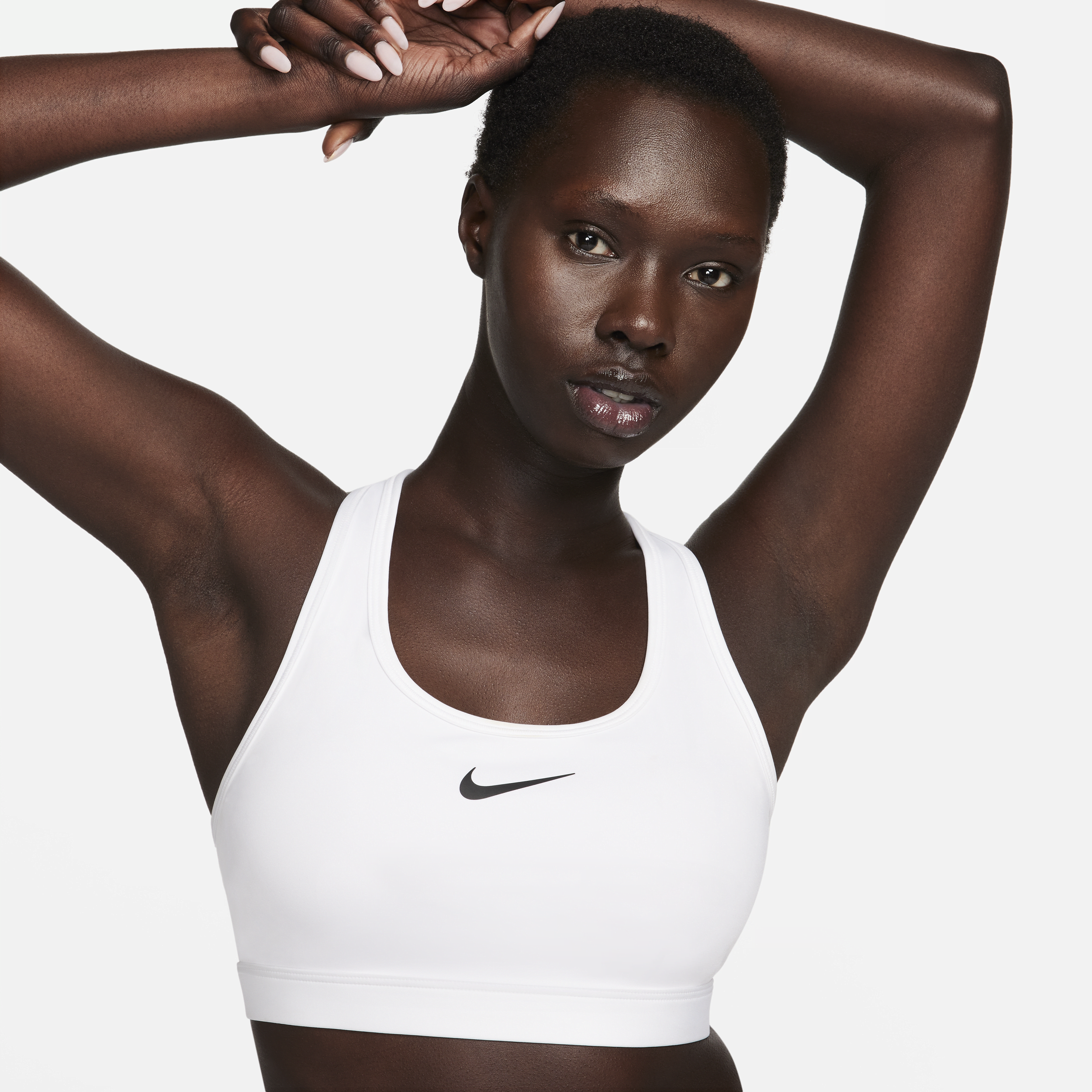 White nike clearance pro sports bra