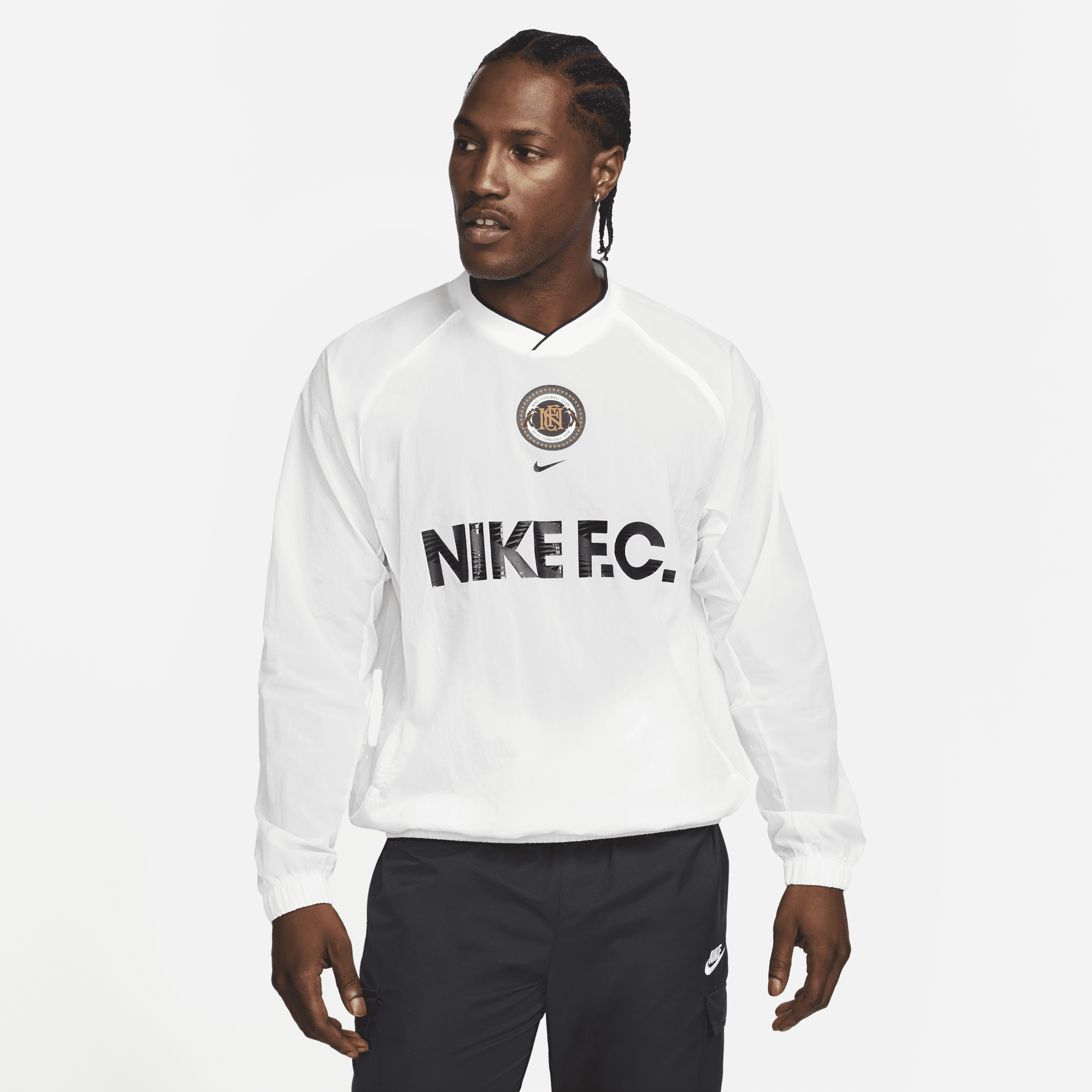Nike fc long sleeve white on sale
