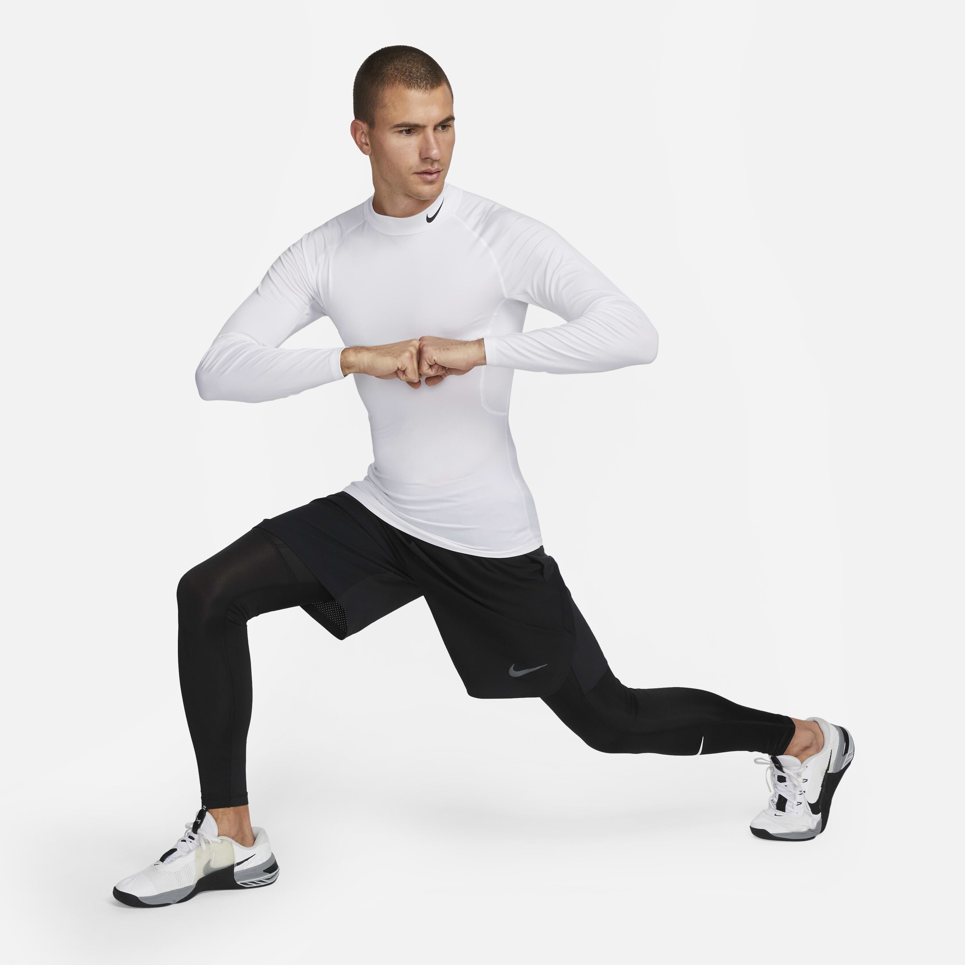 Buy Nike Pro Men's Dri-FIT Fitness Mock-Neck Long-Sleeve Top