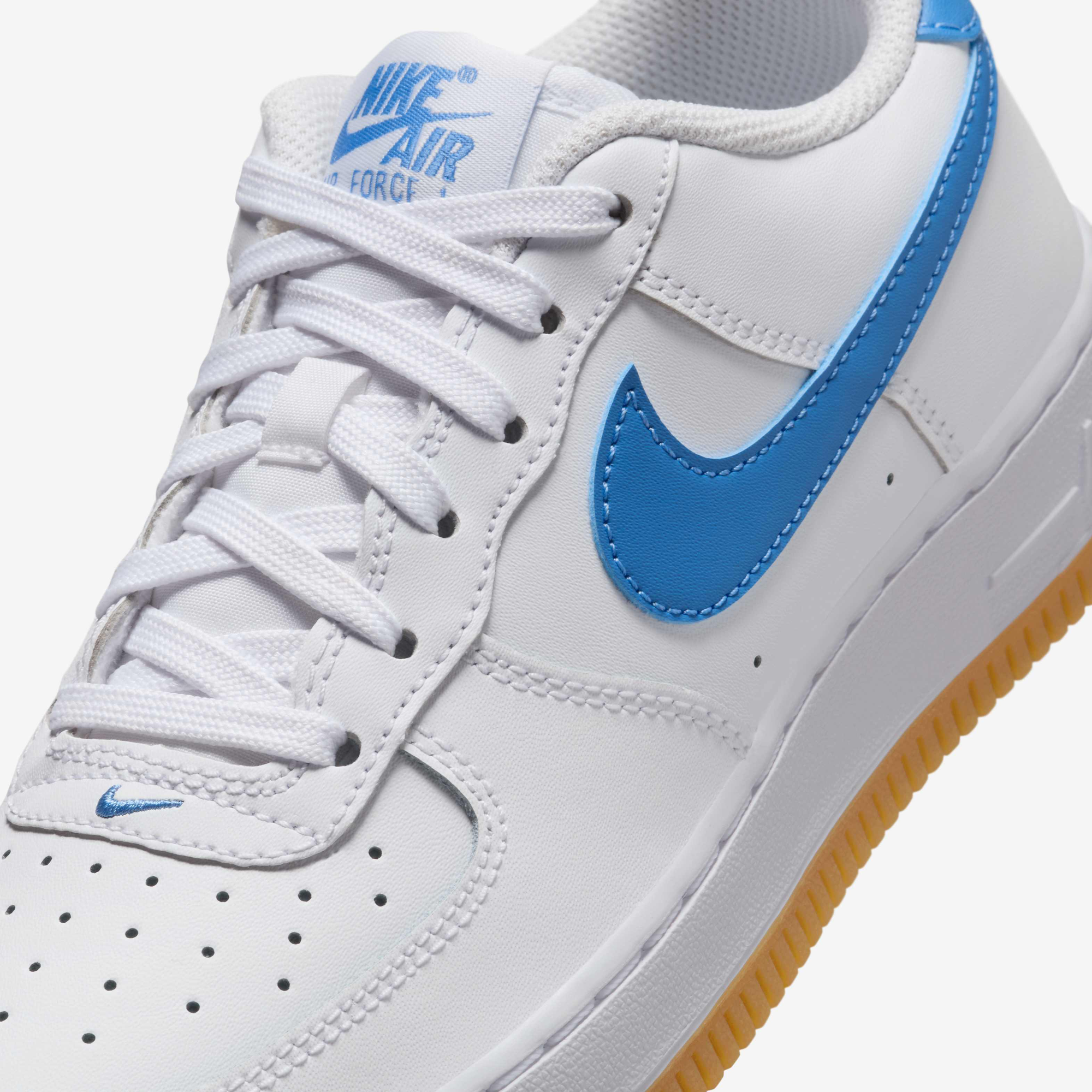 Buy Nike Air Force 1 Older Kids' Shoes - White/Gum Light