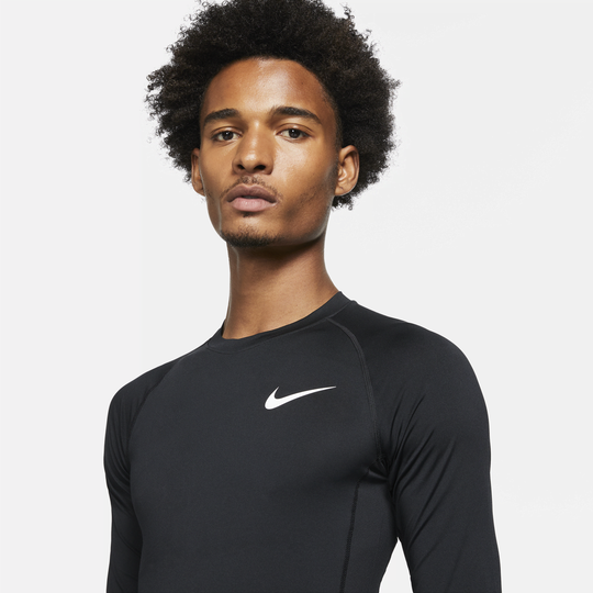 Shop Pro Dri FIT Men s Tight Fit Long Sleeve Top Nike KSA