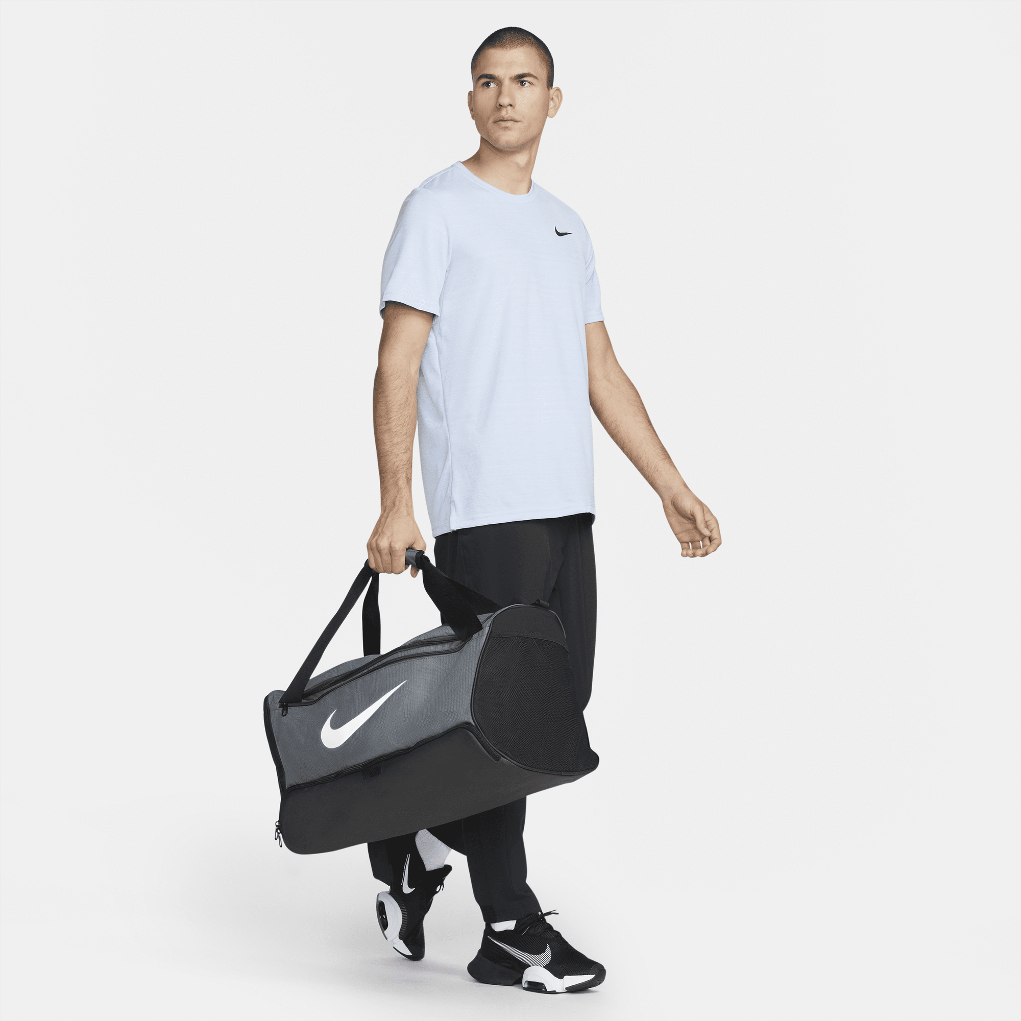 Nike duffel bag top grey
