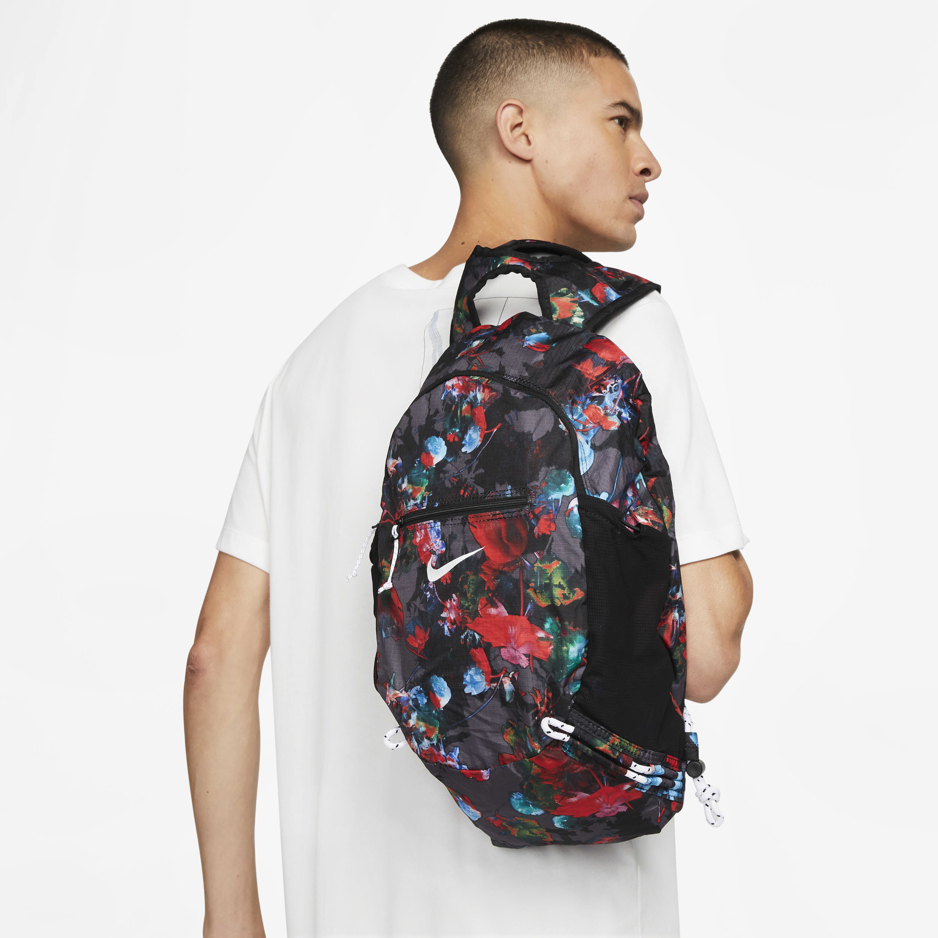 Buy Nike Printed Stash Backpack 17L Black Black White Nike Saudi Official