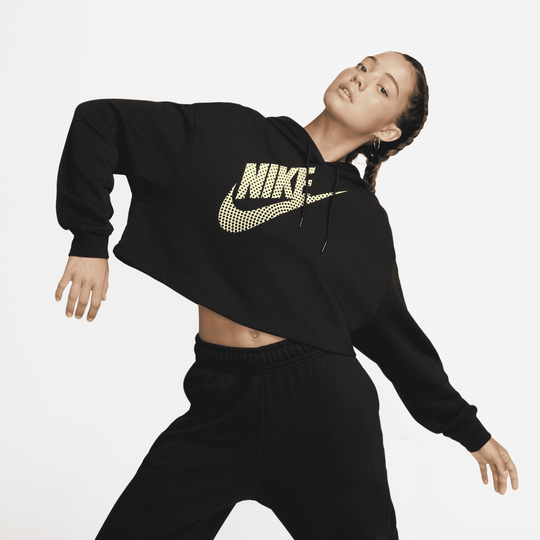 Shop Sportswear Women s Cropped Fleece Dance Hoodie Nike KSA