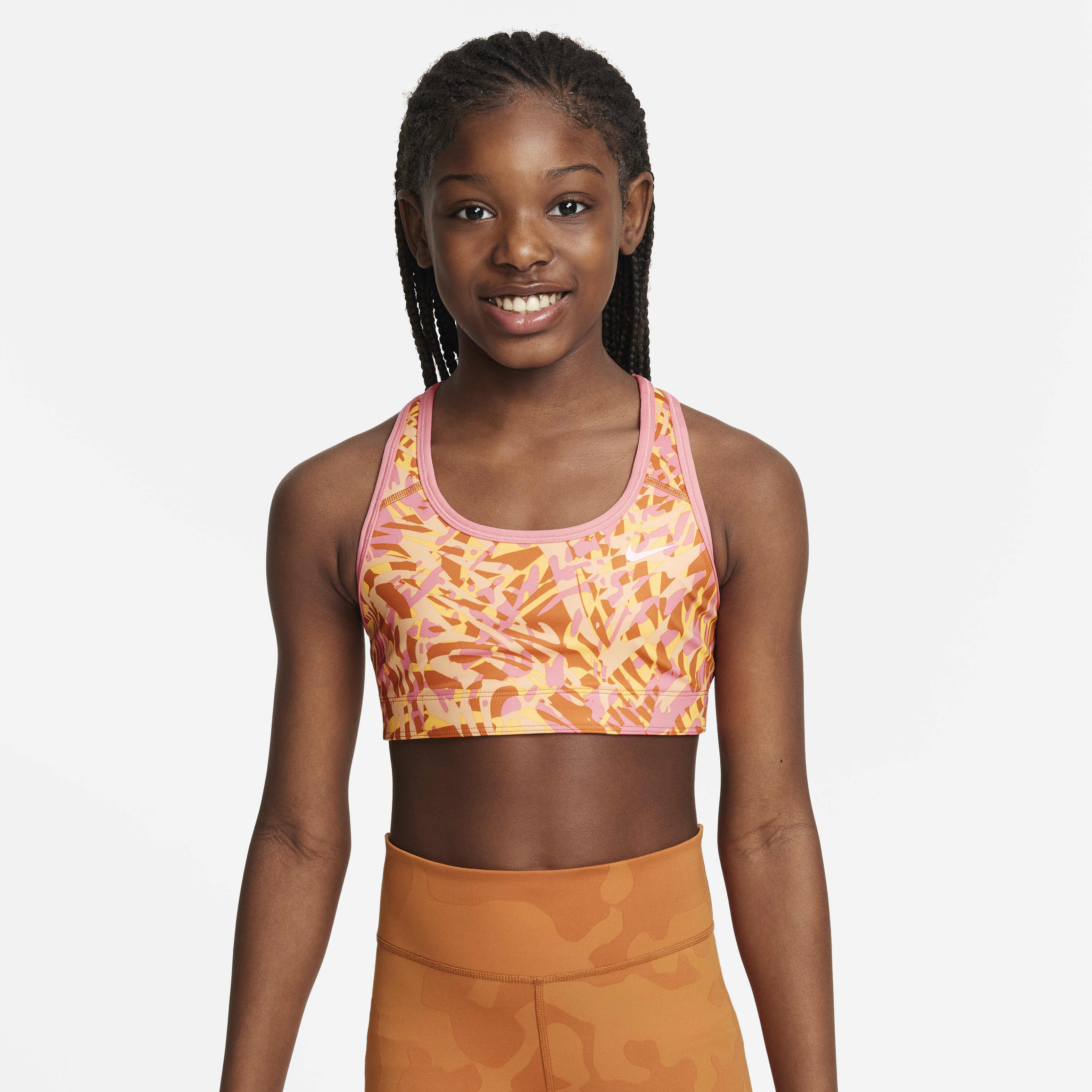 Orange nike sports bra best sale