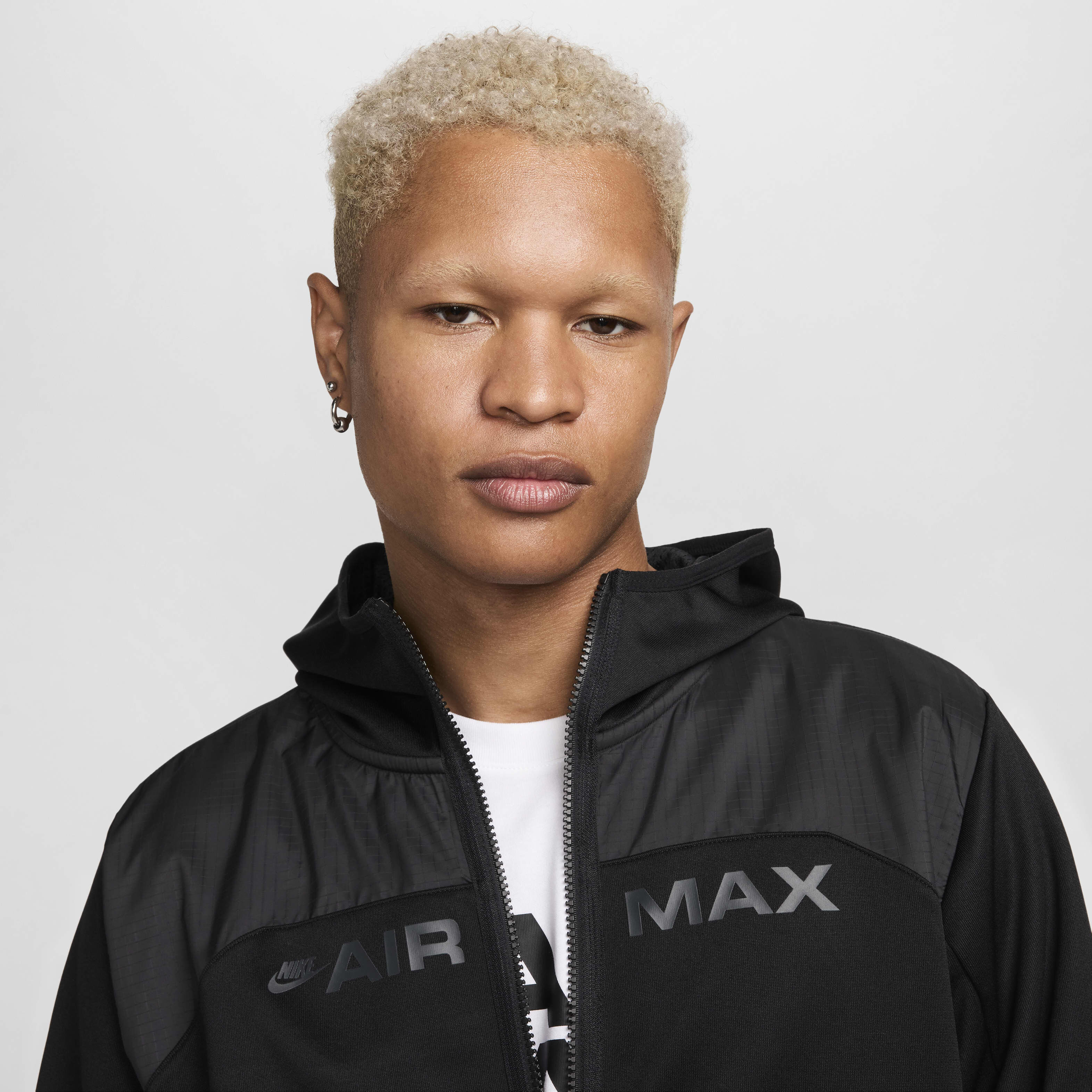 Nike air max full zip hoodie black outlet
