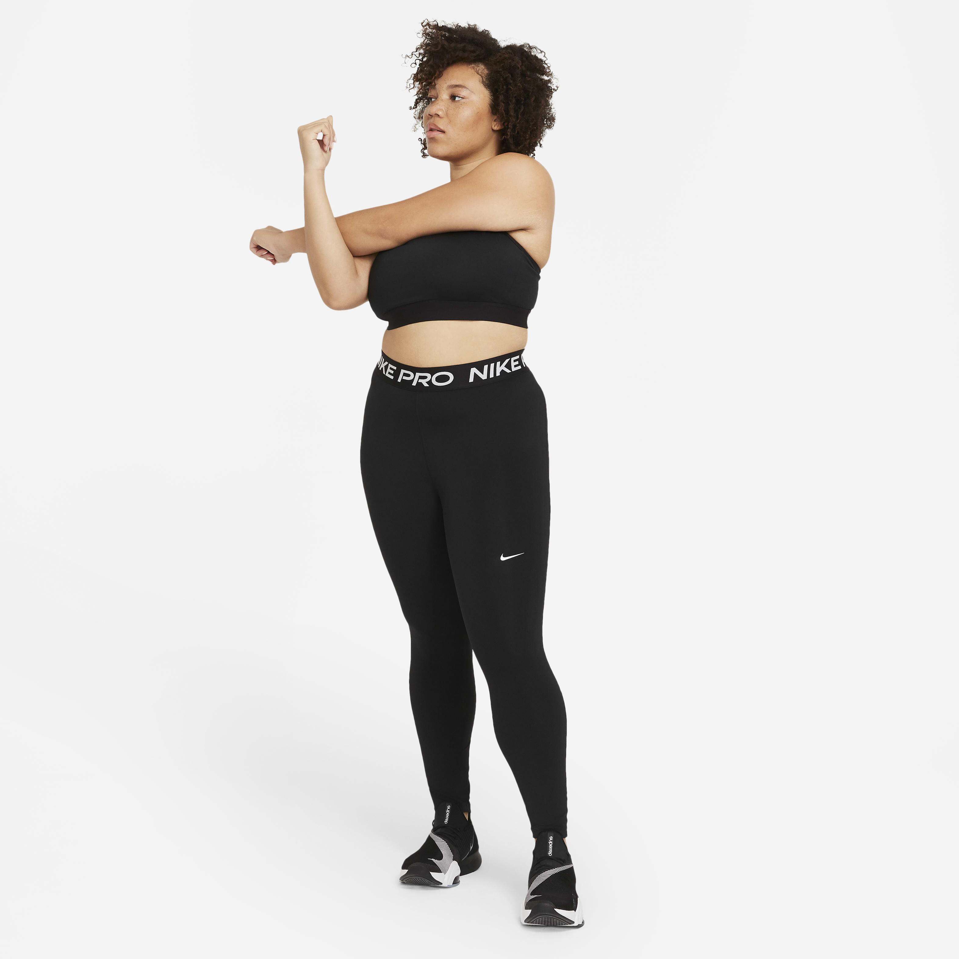 Buy Nike Pro 365 Women s Leggings Plus Size Black White Nike Saudi Official