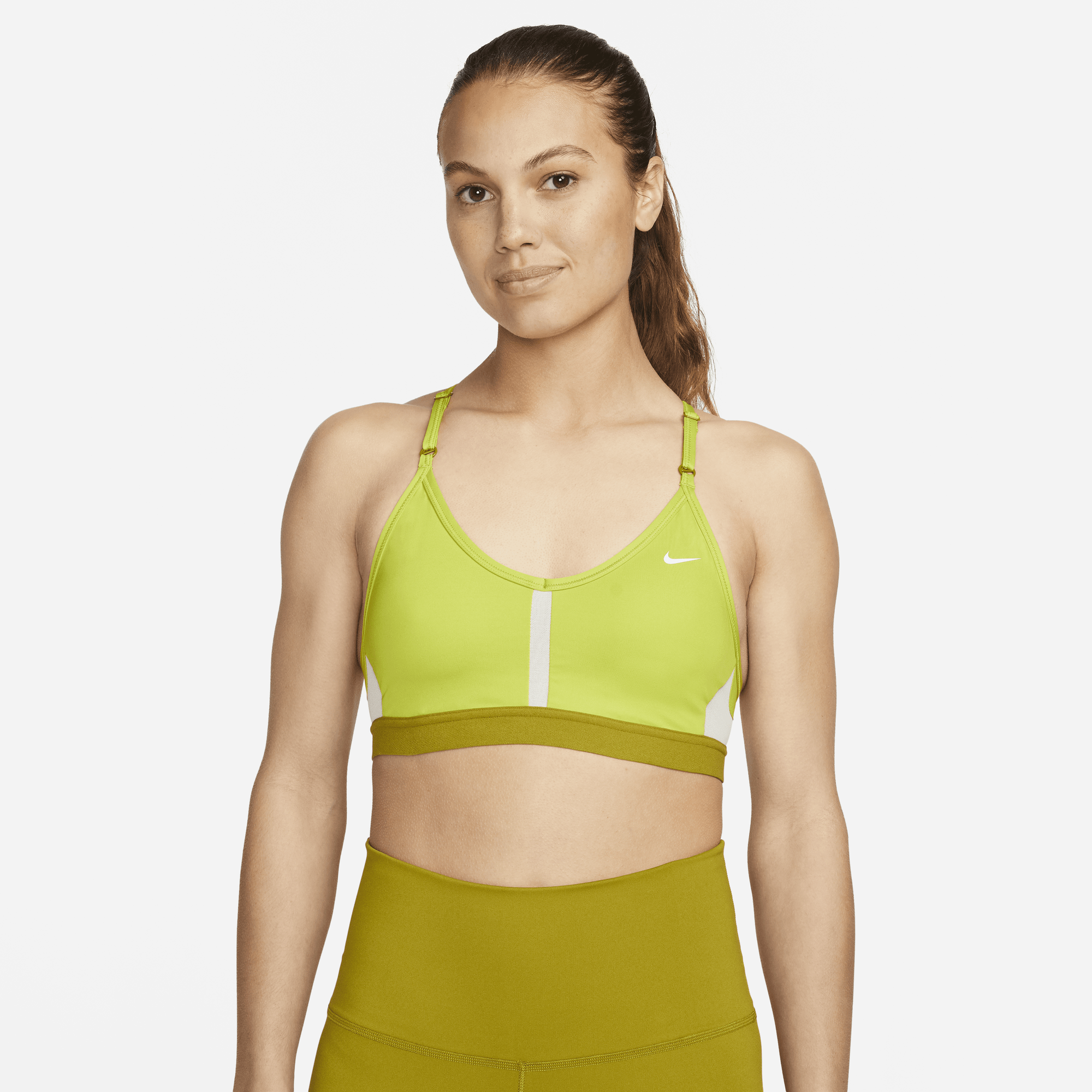 Nike sports bra yellow 2025