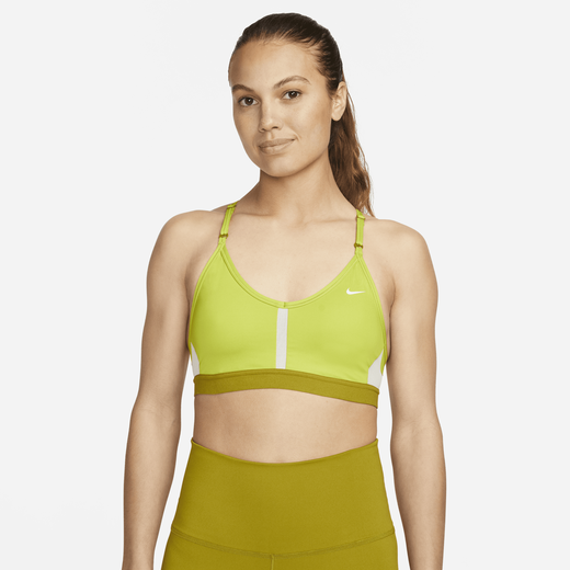 Shop Indy Women s Light Support Padded V Neck Sports Bra Nike KSA