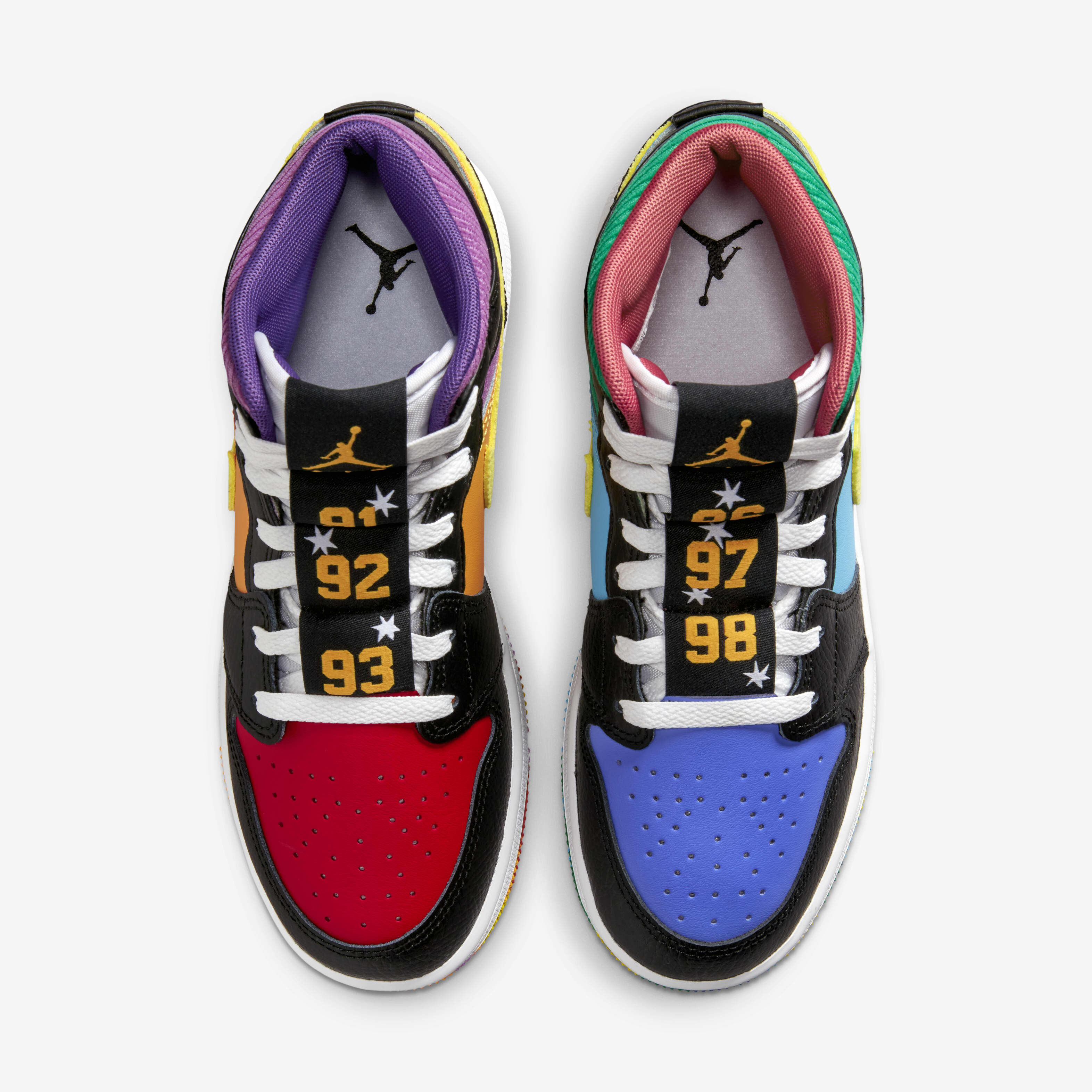Air jordan 1 mid multicolor grade school 2025