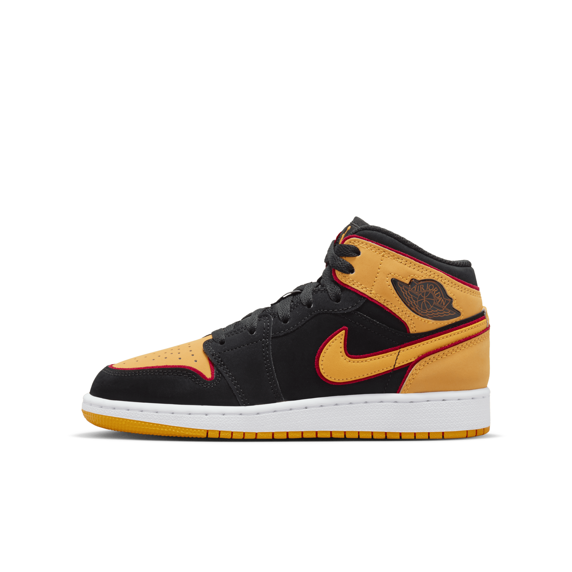 Nike air jordan 1 mid black orange on sale