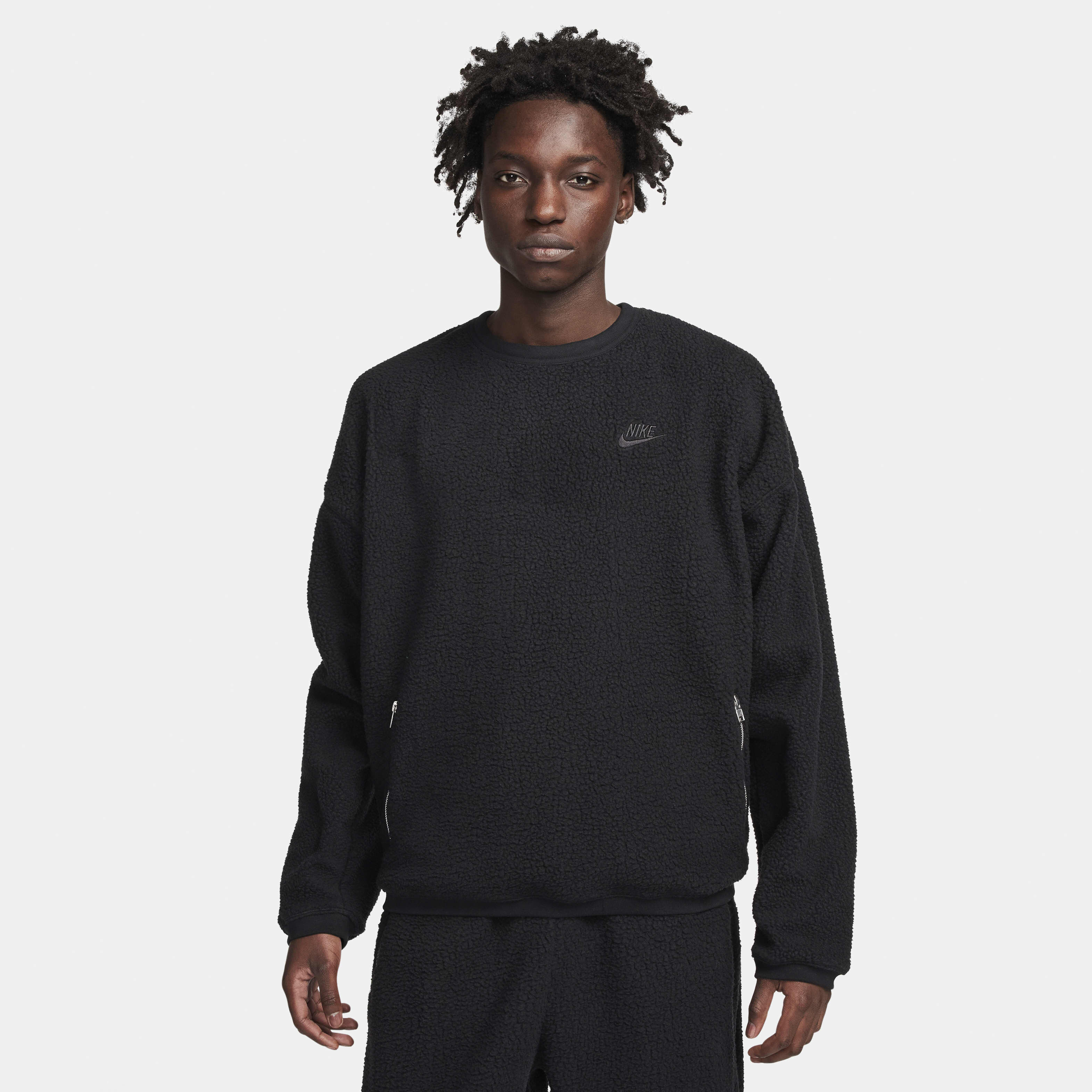 絶対的な信頼 Men's Fleece Club Nike Buy Winterized Black/Black - Crew その他