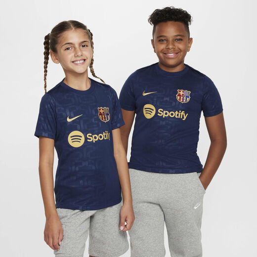 FC Barcelona-Nike, F.C. Barcelona Academy Pro Home, Older Kids' Nike Dri-FIT Football Pre-Match Short-Sleeve Top
