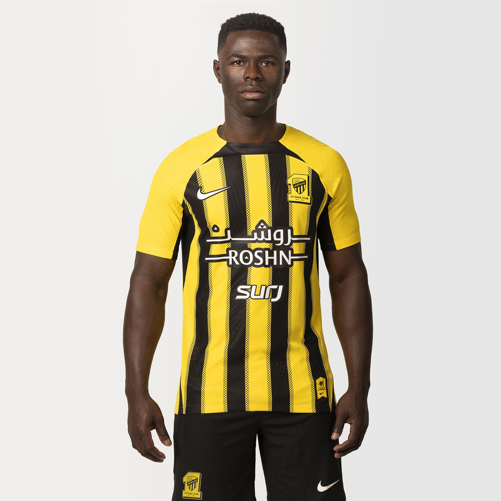 Buy Al Ittihad F.C. 2024 25 Match Home Jersey Men s Nike Dri FIT Football Shirt Black Tour Yellow Nike Saudi Official