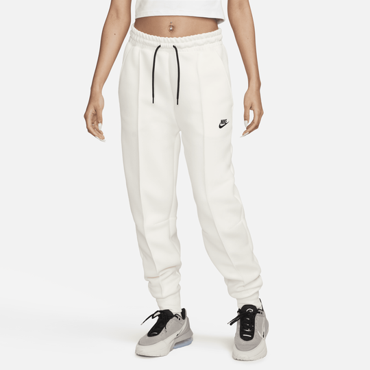 Nike tech top fleece joggers white