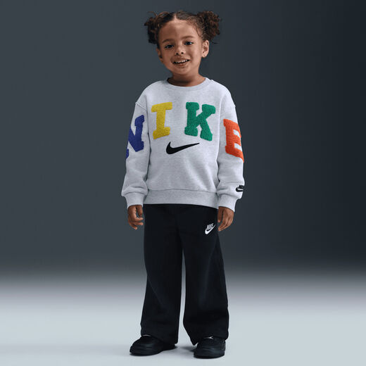 Kids' Sweatshirts-Nike, Nike Club, Toddler Chenille Fleece Crew