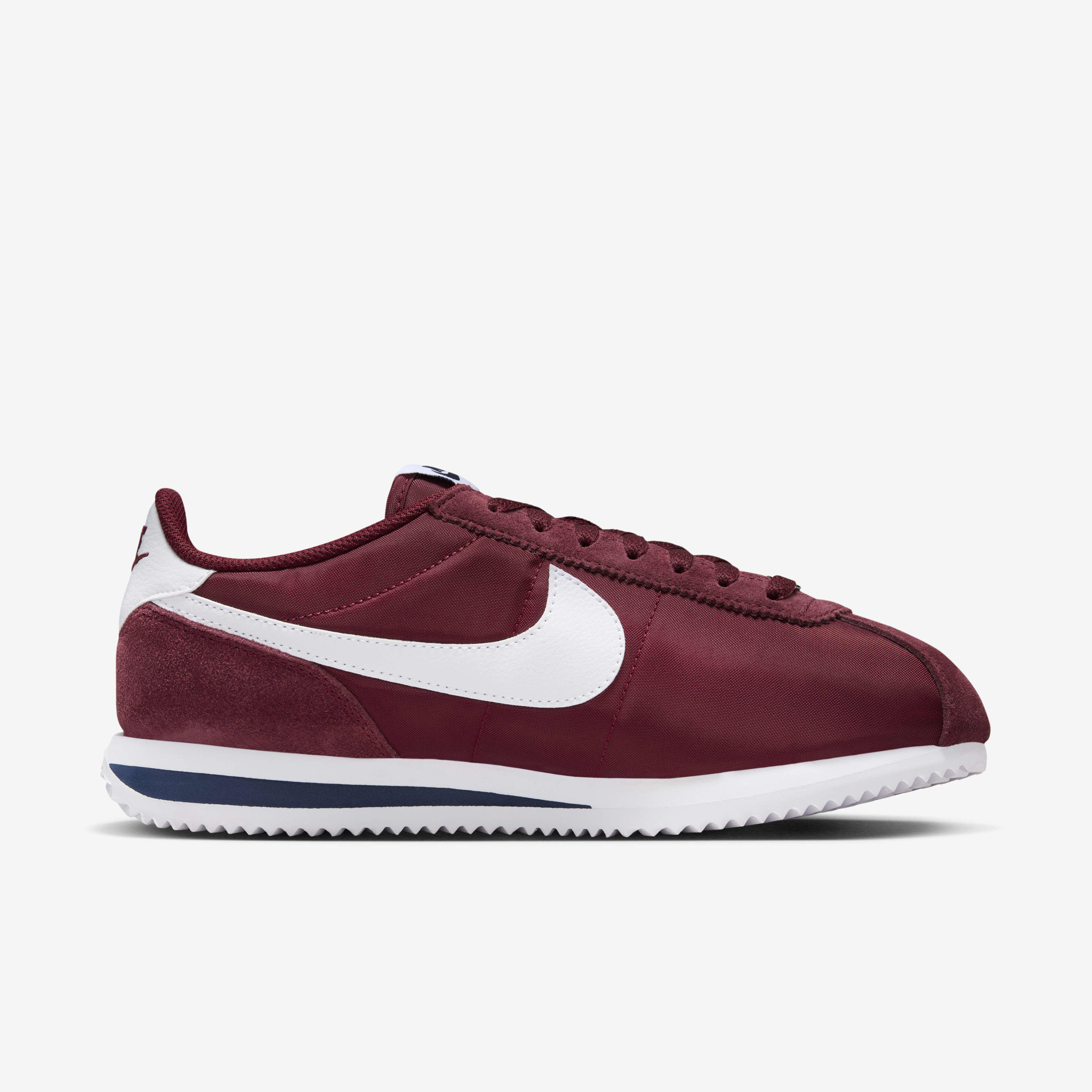 Cortez white/midnight navy-gym red top