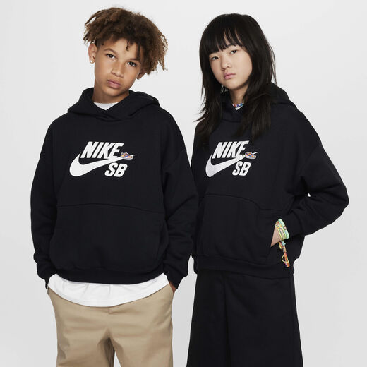 Skateboarding Hoodies & Sweatshirts-Nike, Nike SB Icon Fleece EasyOn, Older Kids' Oversized Pullover Hoodie Skateboarding Hoodies & Sweatshirts-Nike, Nike SB Icon Fleece EasyOn, Older Kids' Oversized Pullover Hoodie