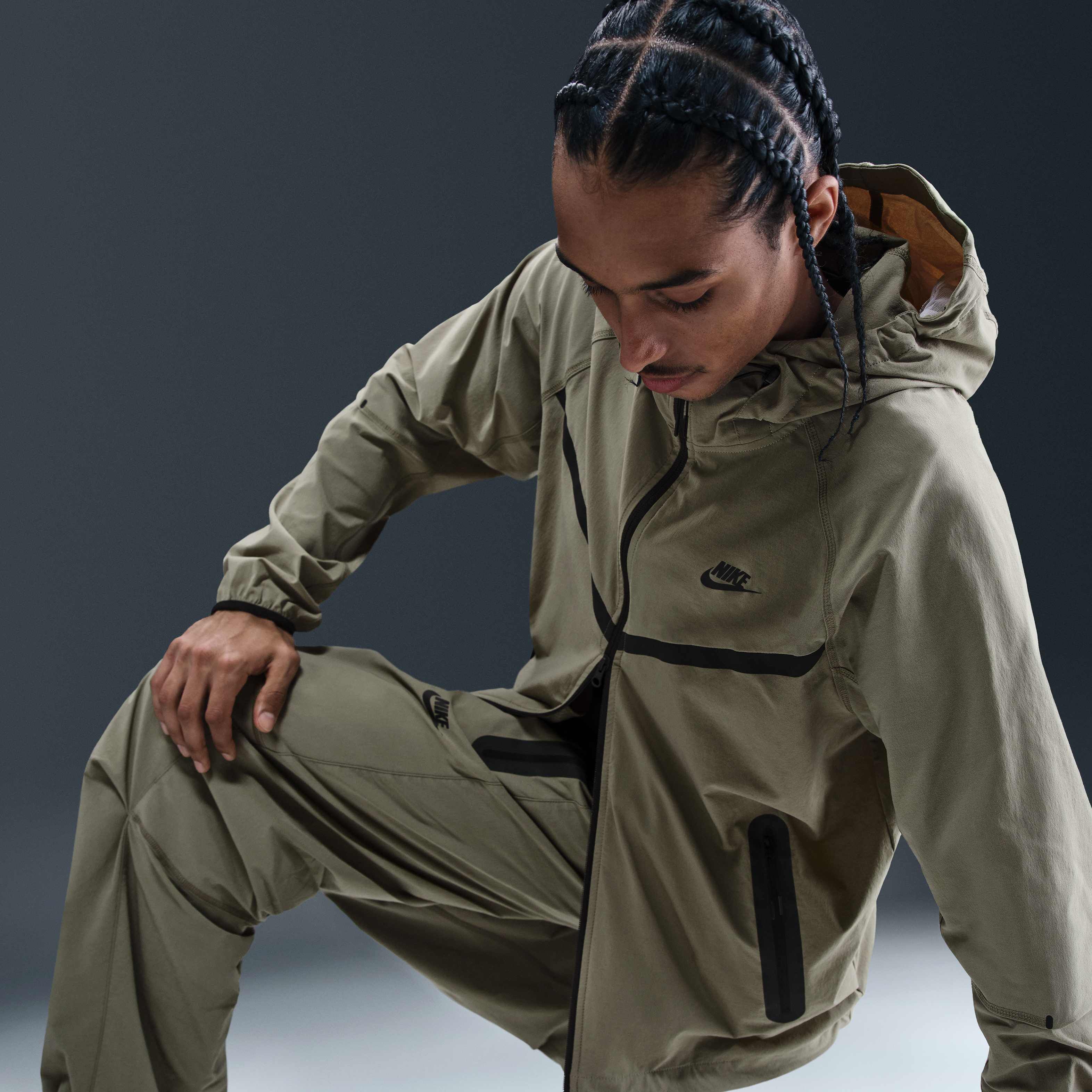 Buy Nike Tech Men's Woven Jacket - Light Army/Light Army