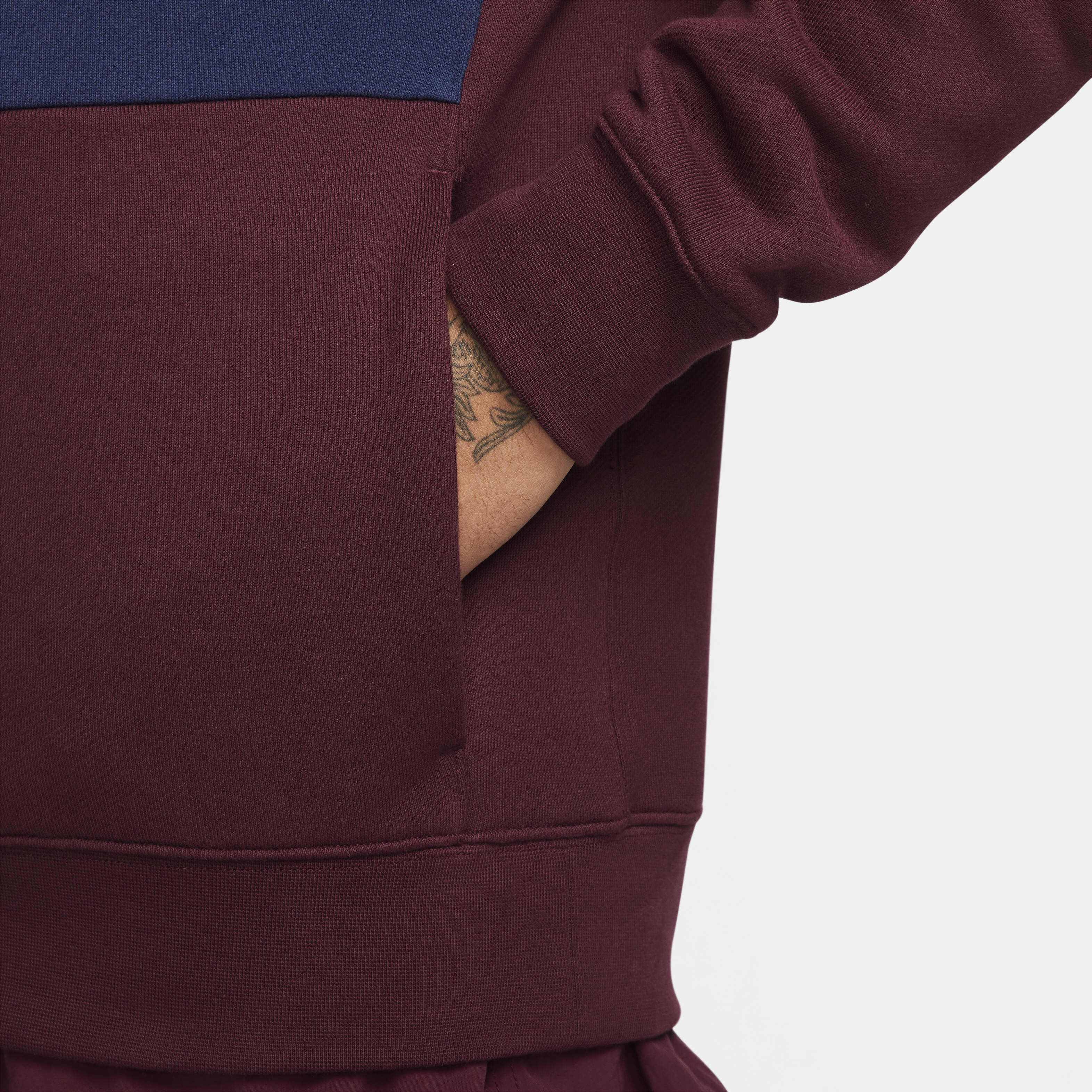 nike club fleece burgundy