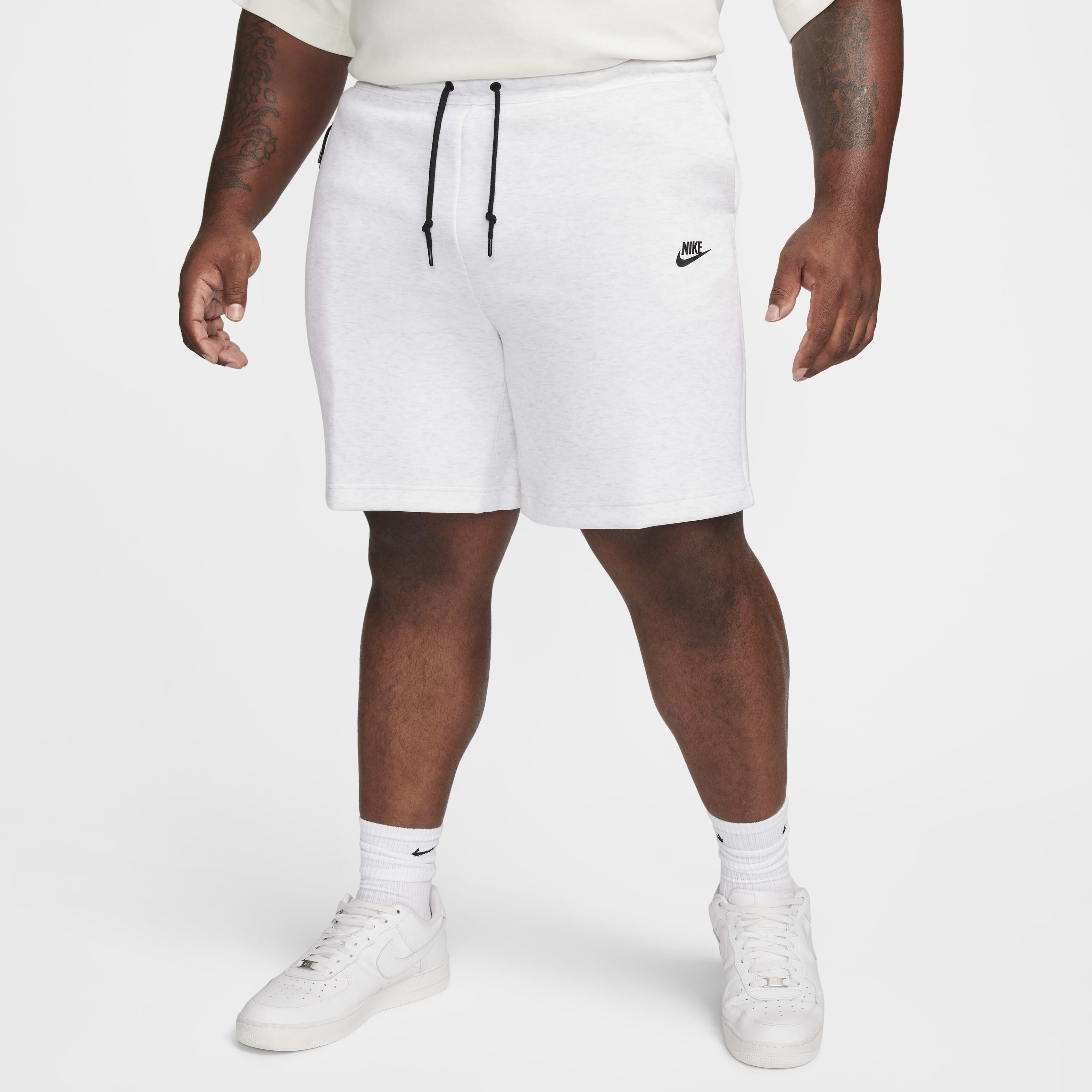 White nike tech shorts on sale