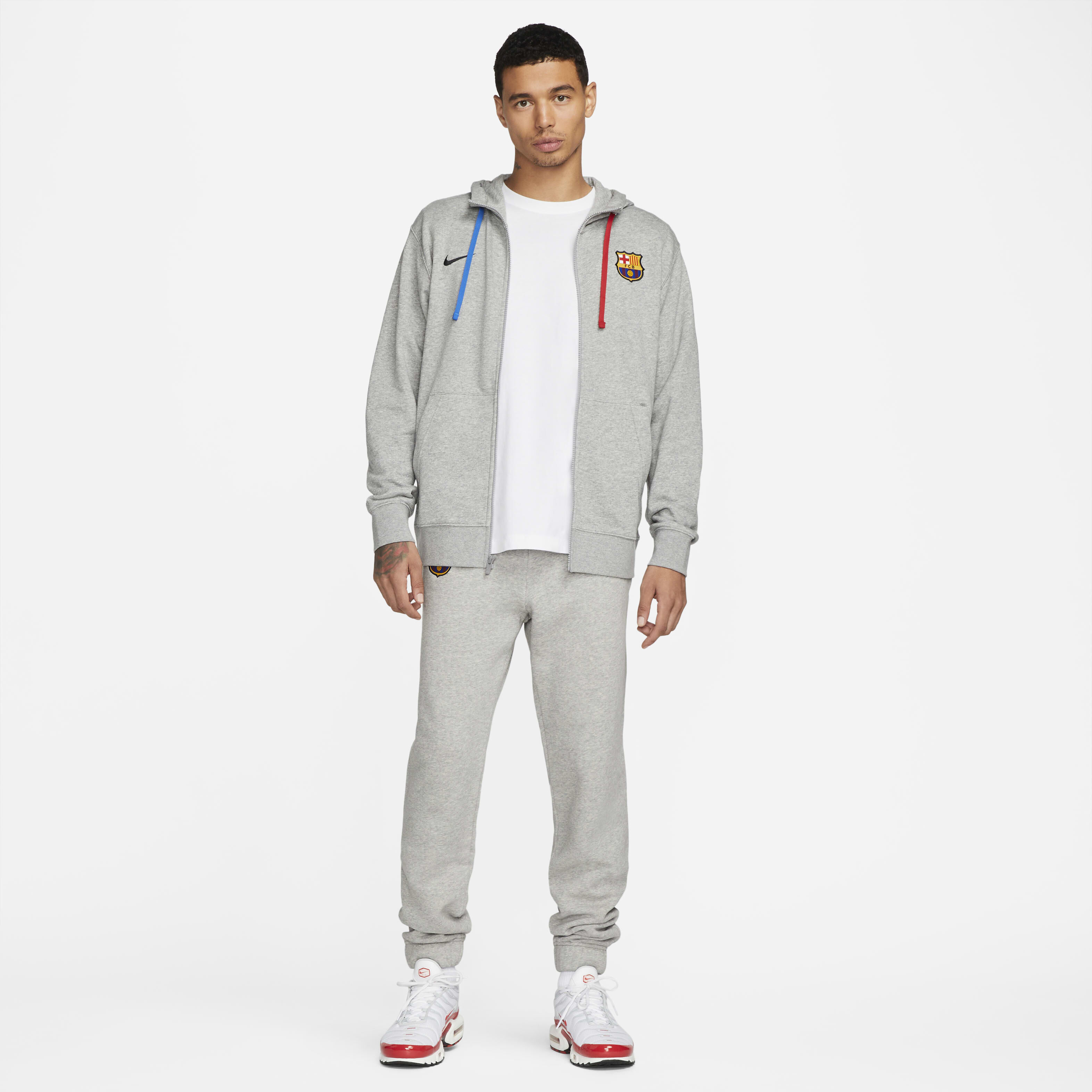 【新品】FC Barcelona 長袖ジャージ グレー　Sサイズ FC Barcelona light grey Casual fleece tracksuit 2022/23 - Nike