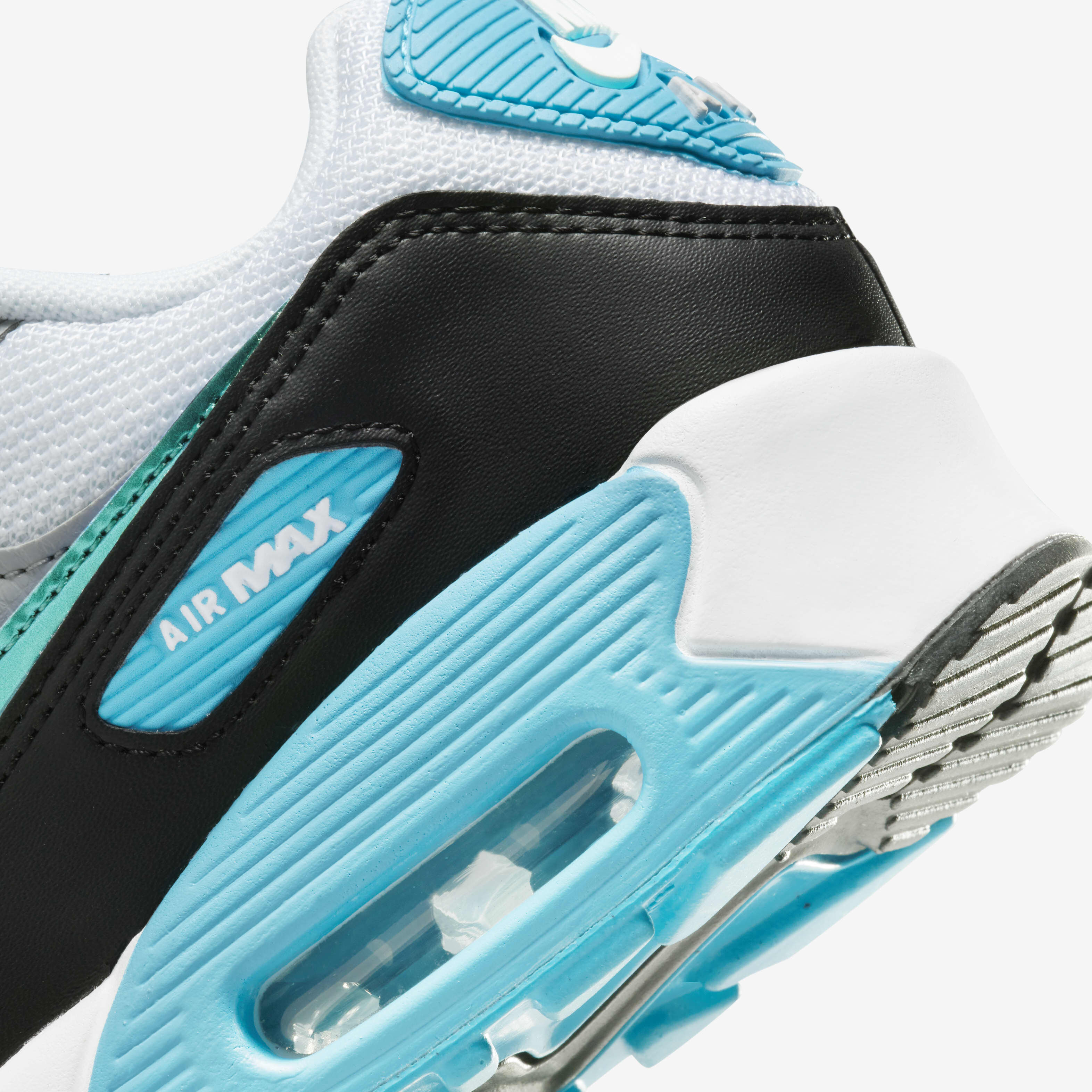 Buy Nike Air Max 90 Older Kids' Shoes - White/Blue Lightning