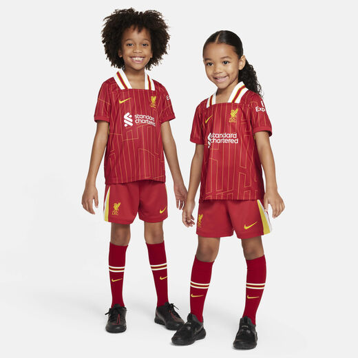 Kids' Tracksuits-Nike, Liverpool F.C. 2024/25 Stadium Home, Younger Kids' Nike Football Replica 3-Piece Kit
