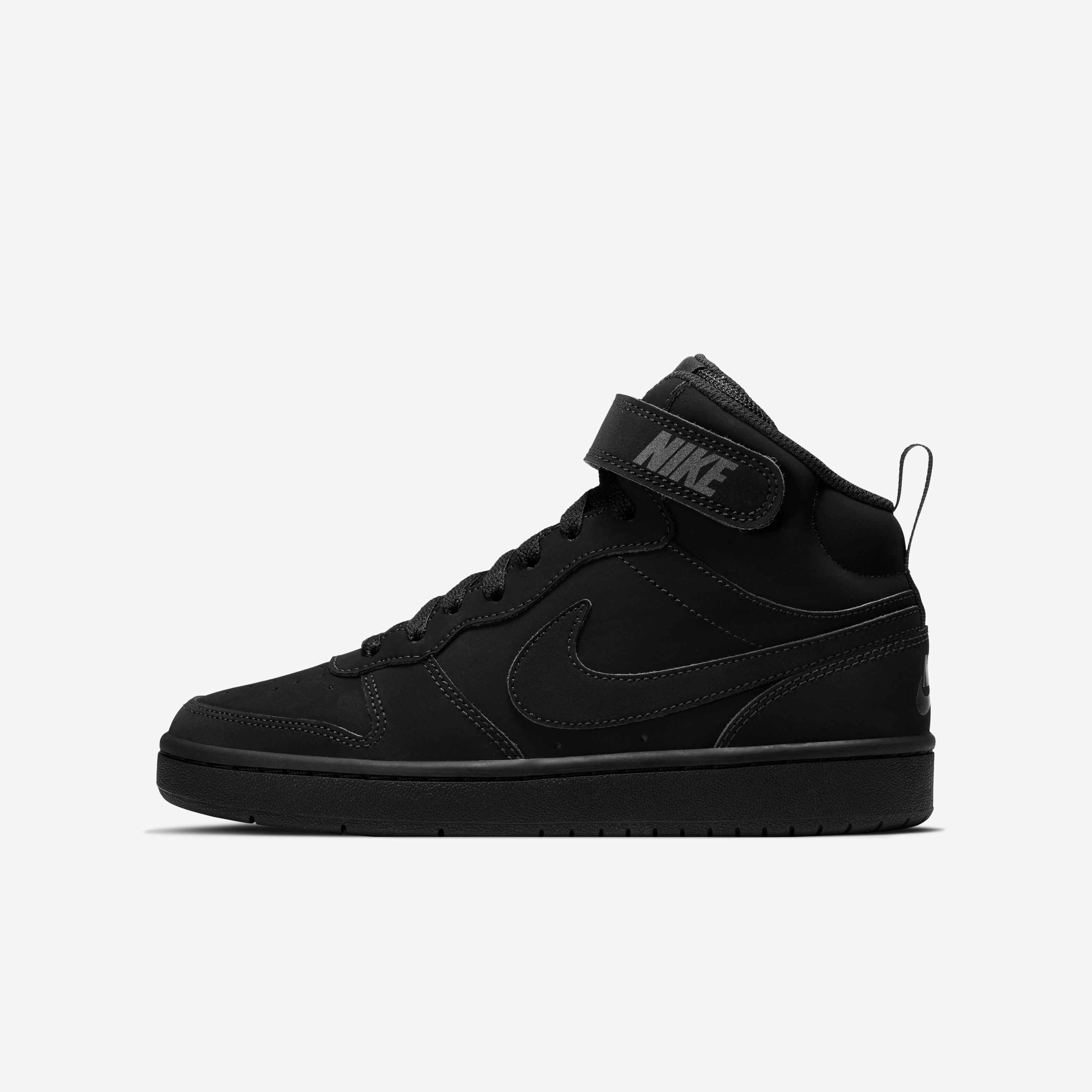 Buy Nike Court Borough Mid 2 Big Kids #39 Shoes Black/Black/Black Nike