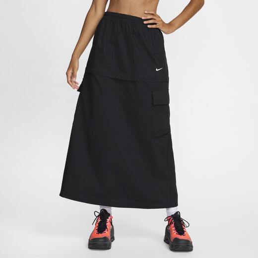Skirts & Dresses-Nike, Nike Sportswear Essential, Women's Mid-Rise Woven Cargo Midi Skirt