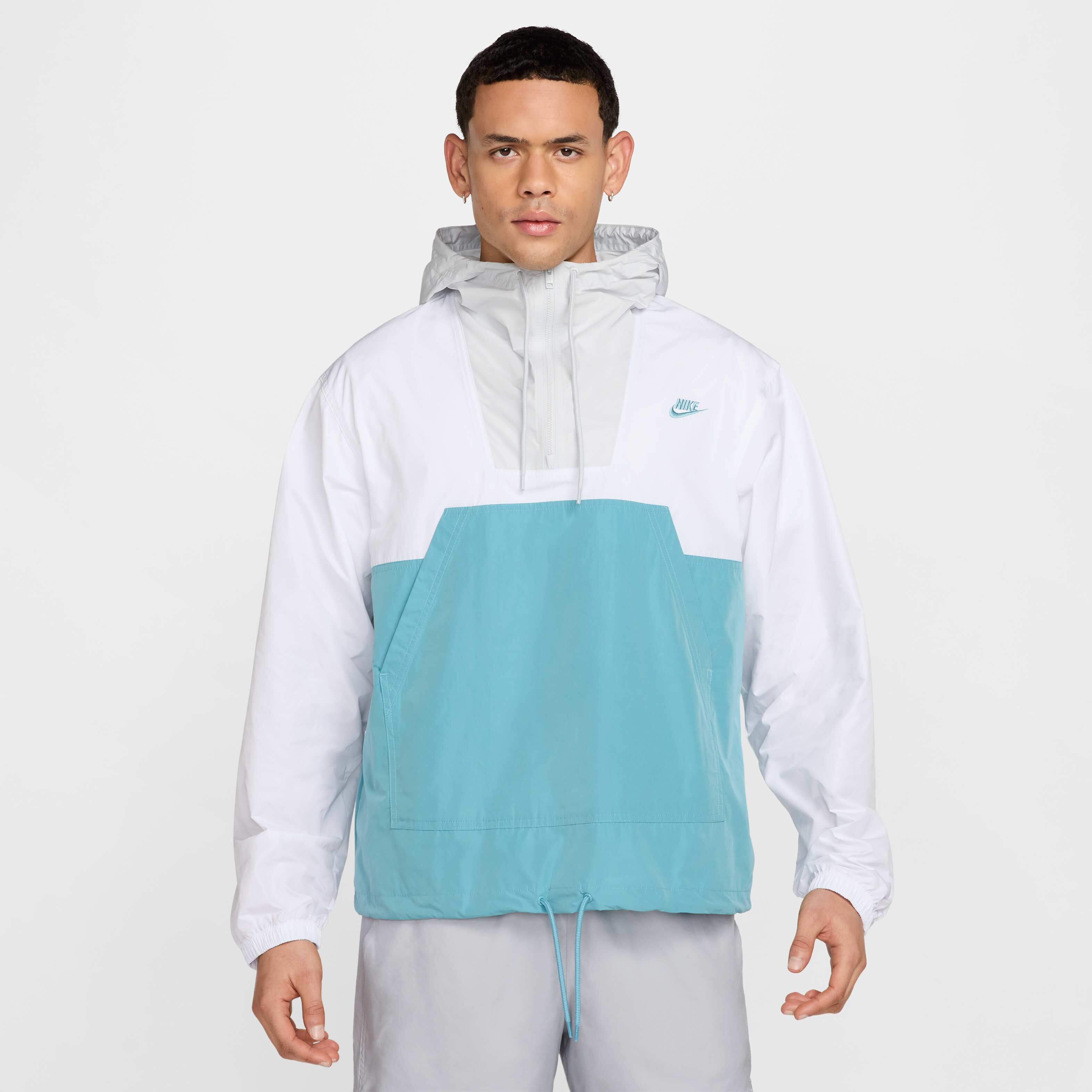 パーカー・フーディ Nike Club Marina Anorak White - Asia Buy Nike Club Men's Marina Pullover Anorak - White/Denim