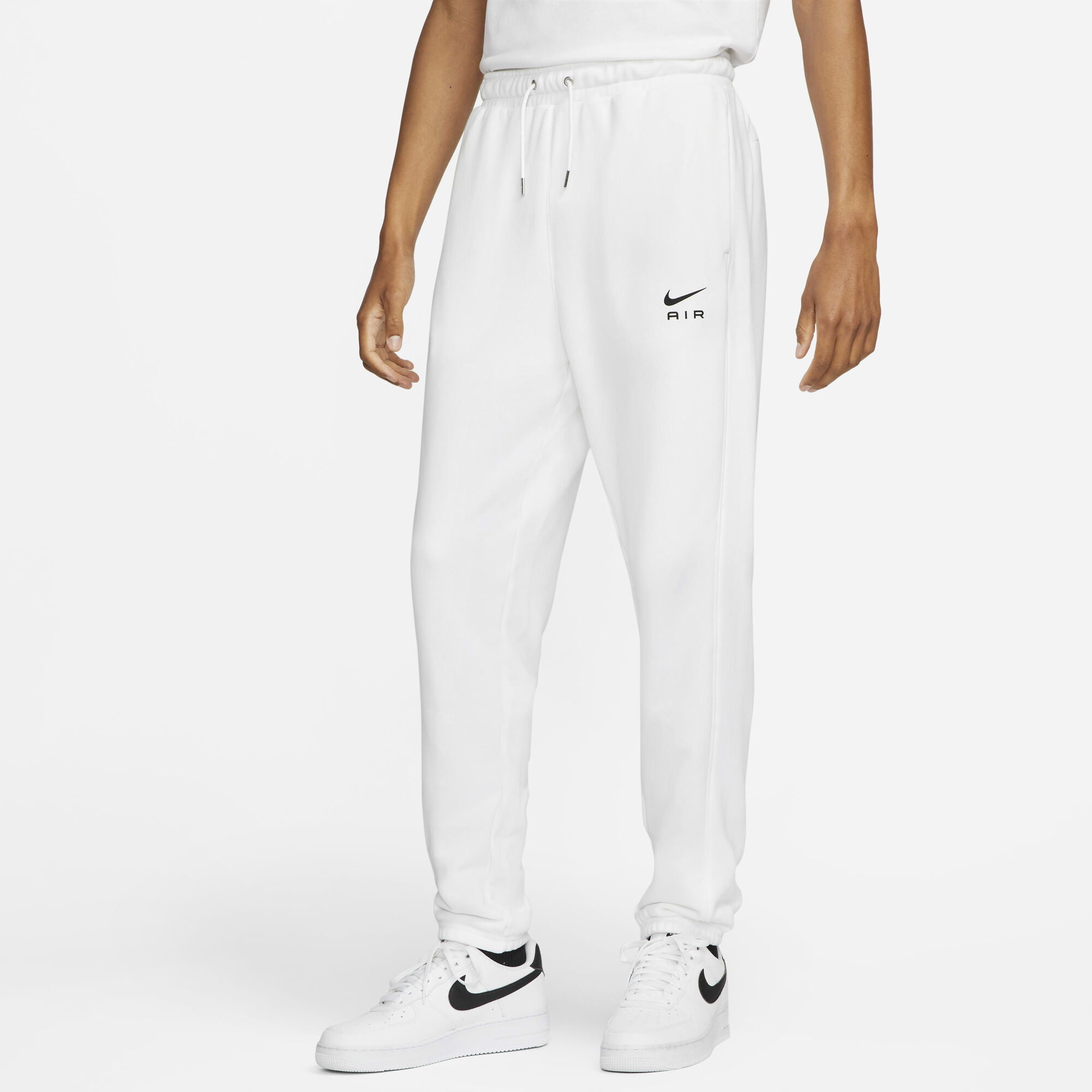 Buy Nike Sportswear Air Men's French Terry Trousers White/Black
