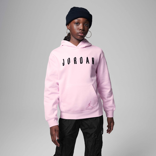 Kids Outerwear-JRDN, Jordan Soft Touch Mixed Pullover Hoodie, Older Kids' Hoodie
