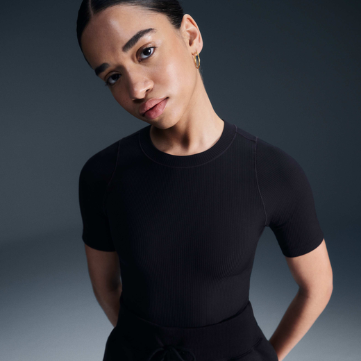 Infinisoft-Nike, Nike Zenvy Rib, Women's Dri-FIT Short-Sleeve Top