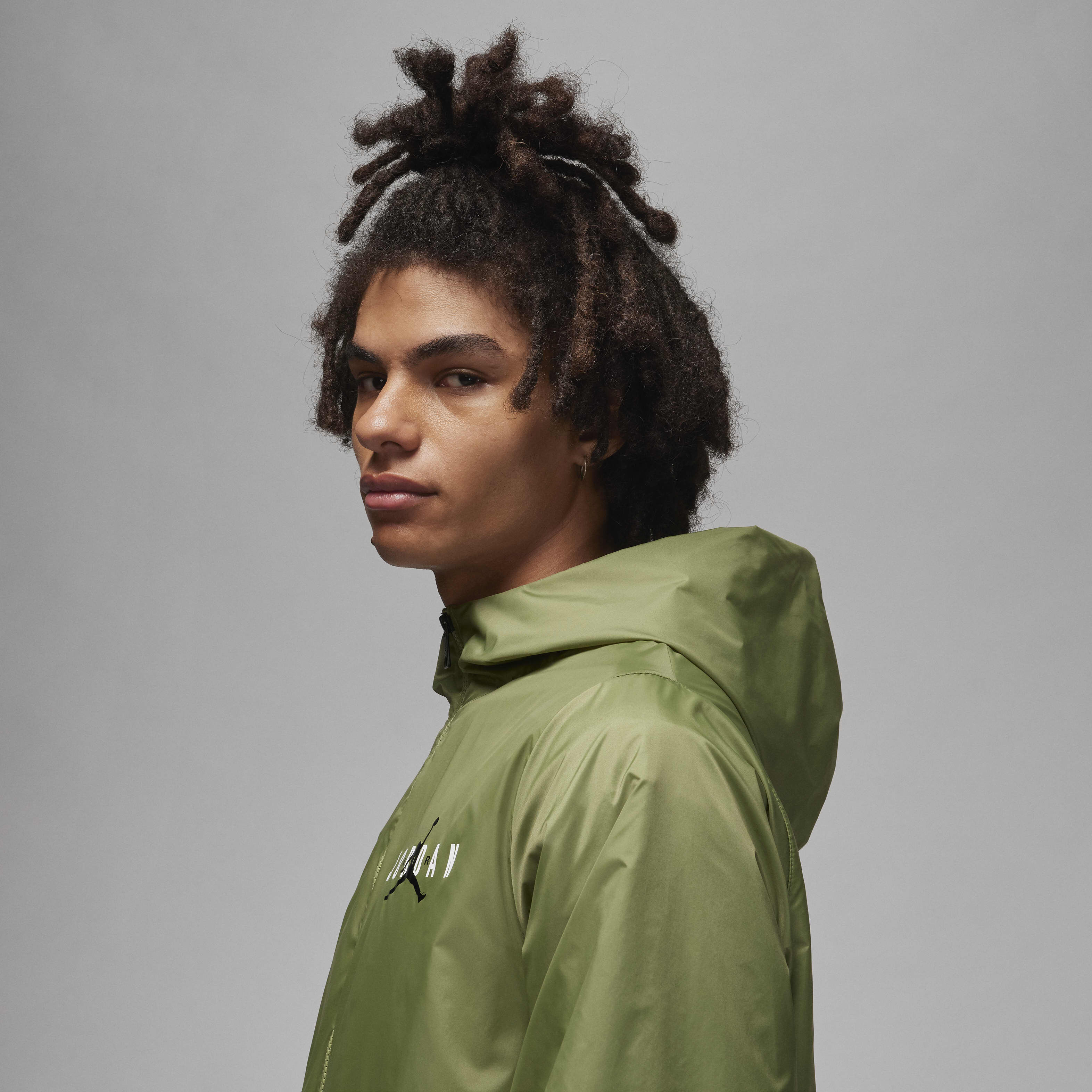 Buy Jordan Essentials Men's Woven Jacket - Sky J Light Olive/Sky J