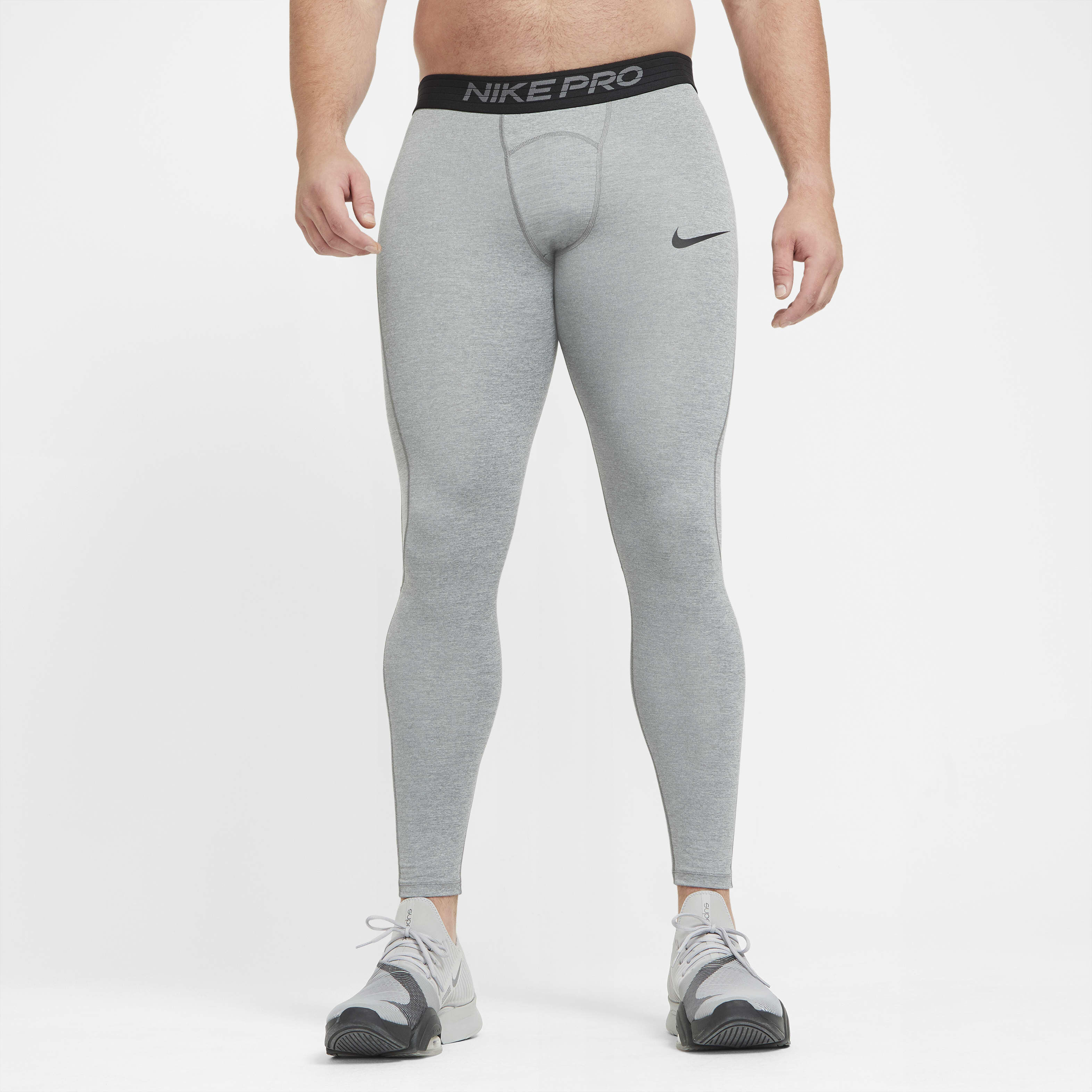 Buy Nike Pro Men s Tights Smoke Grey Light Smoke Grey Black Nike Saudi Official