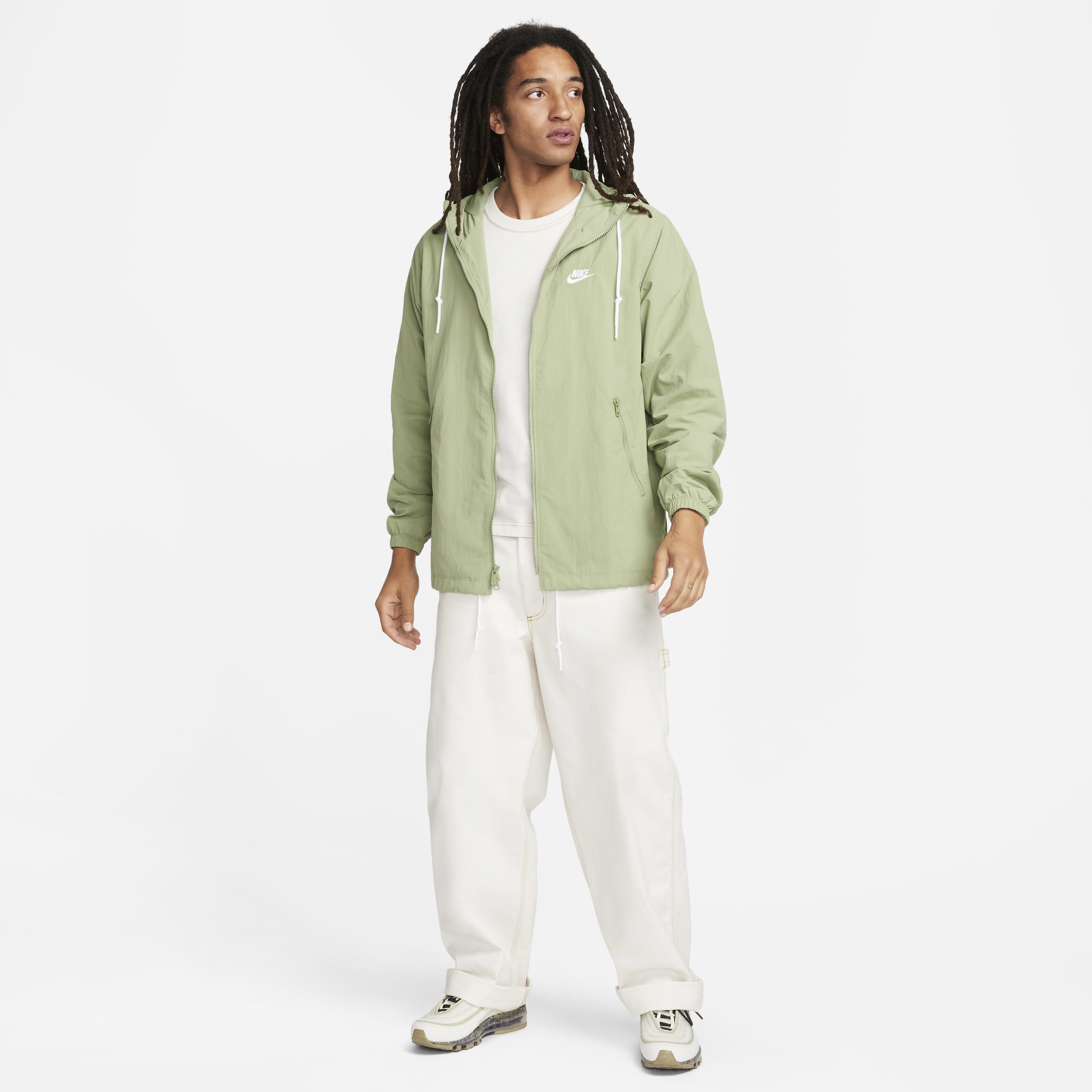 人気定番の Woven Full-Zip Men's Club Nike Buy Jacket Green/White Oil - パンツ