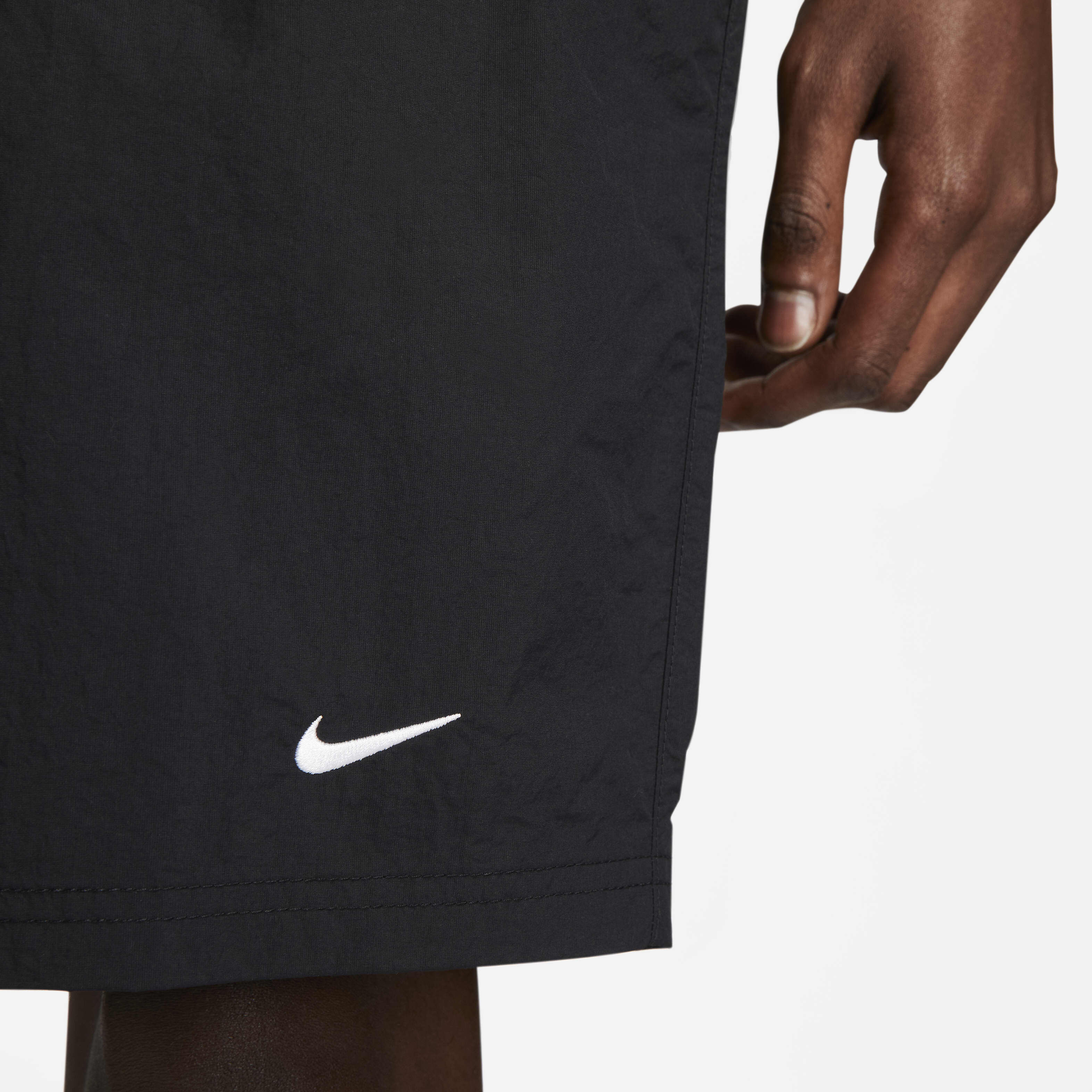 Buy Nike Solo Swoosh Men s Woven Shorts Black White Nike Saudi Official