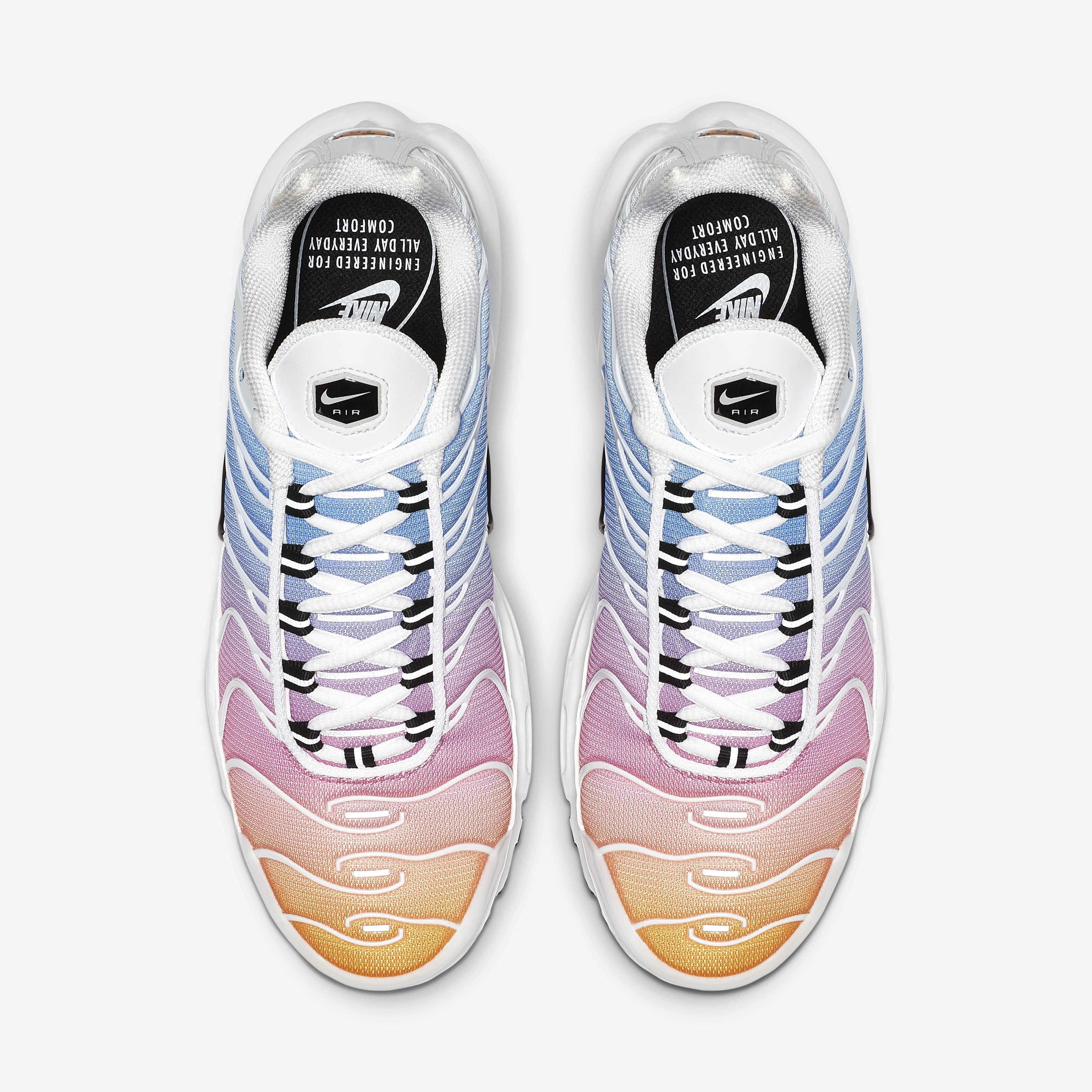 nike air max plus pink blue and white