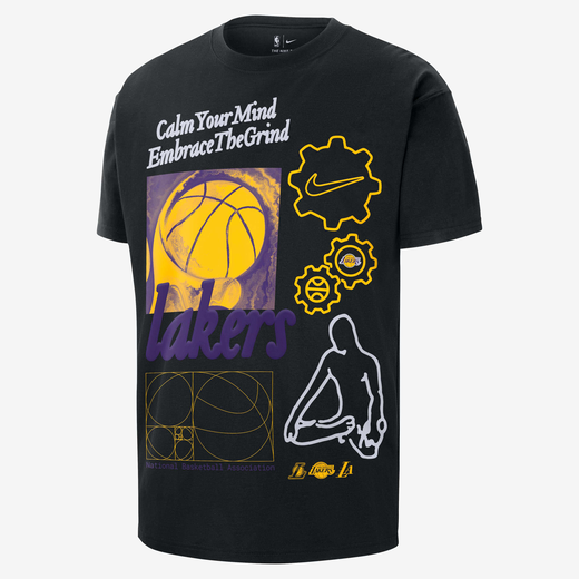 Buy Los Angeles Lakers Courtside Men's Nike NBA Max90 T