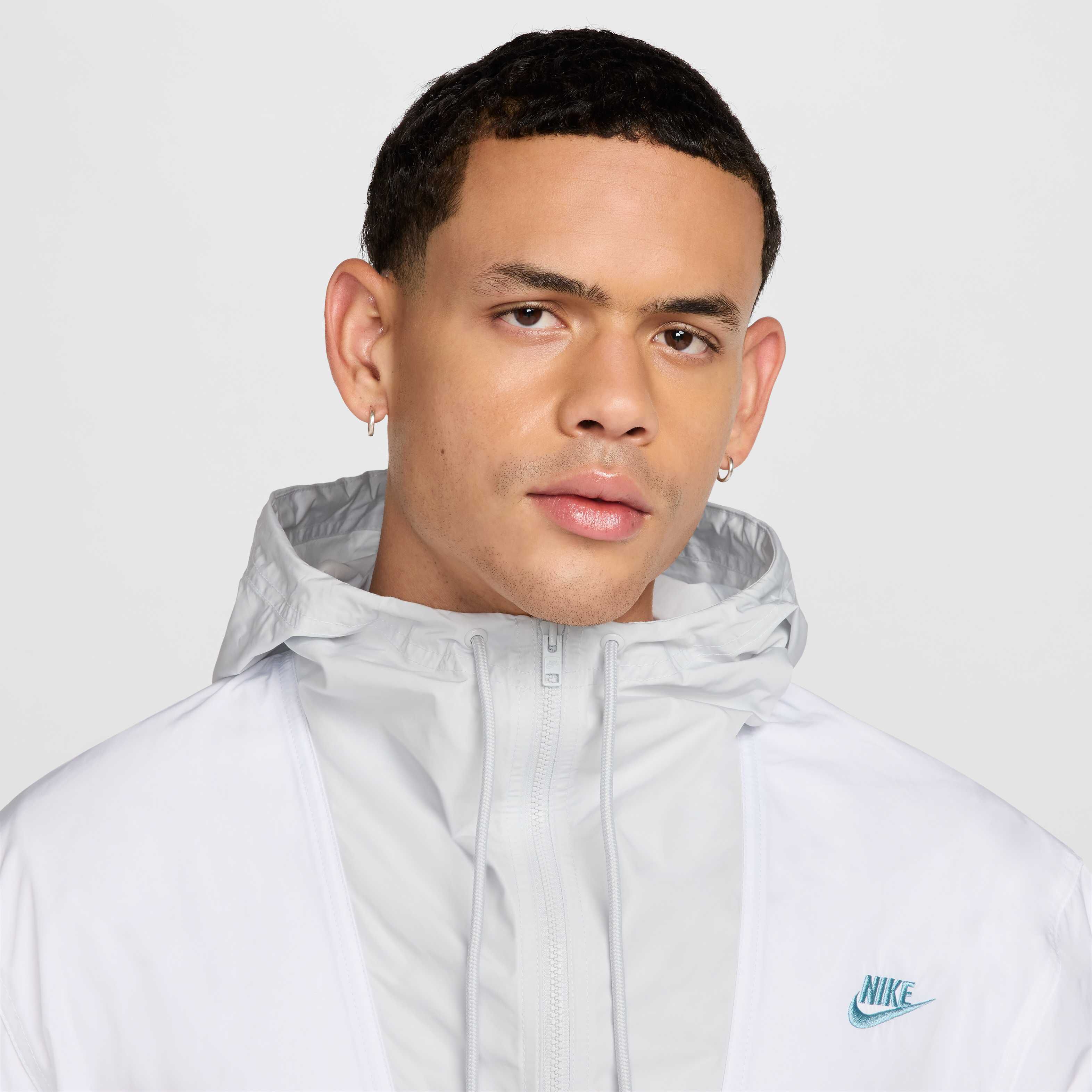 パーカー・フーディ Nike Club Marina Anorak White - Asia Buy Nike Club Men's Marina Pullover Anorak - White/Denim