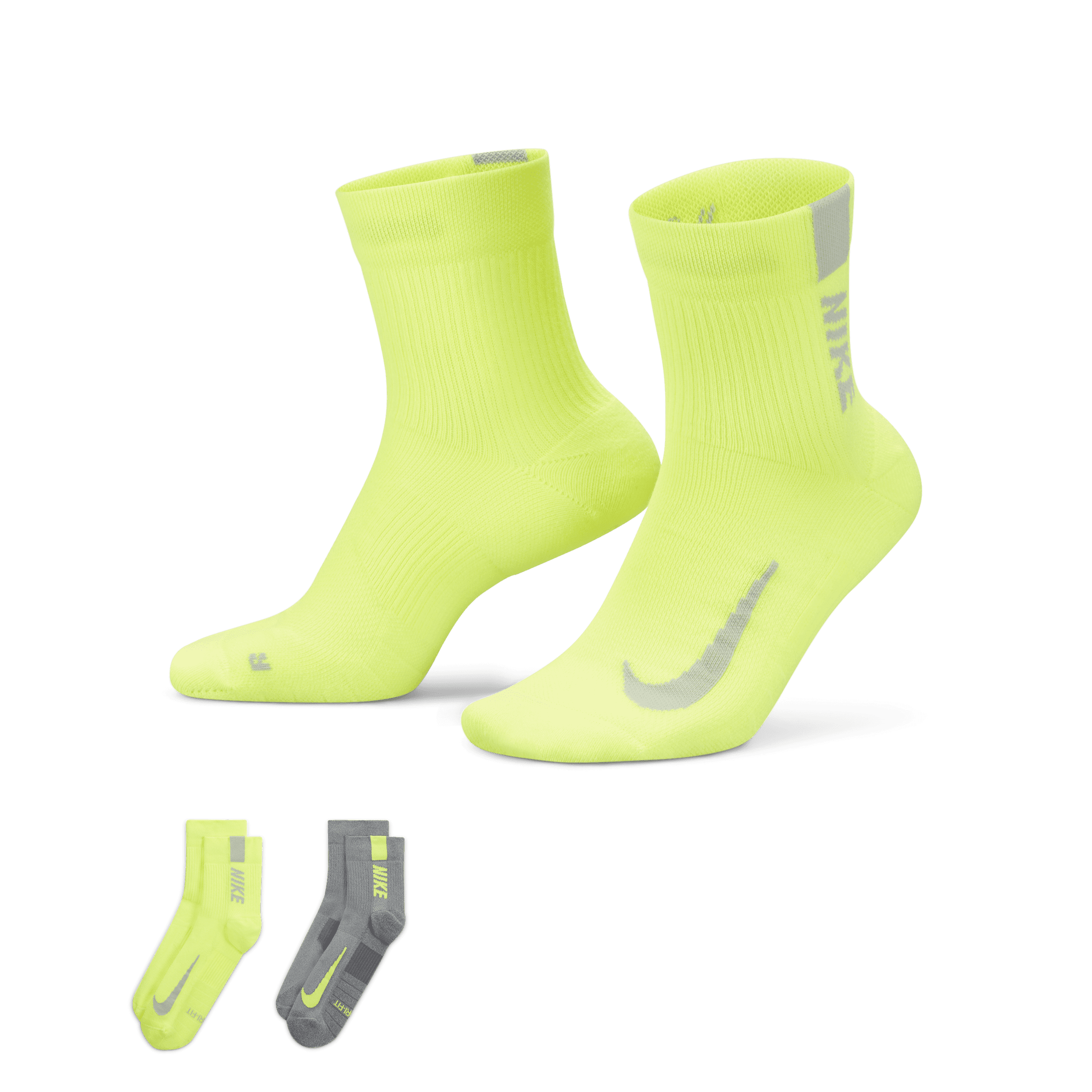 Neon yellow shop socks nike