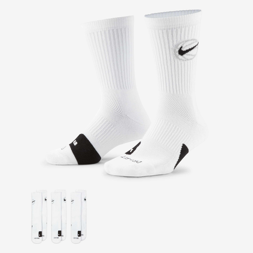 Accessories & Equipment-Nike, Nike Everyday Crew, Basketball Socks (3 Pairs)