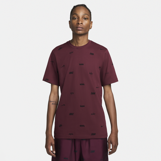Burgundy nike t shirt best sale
